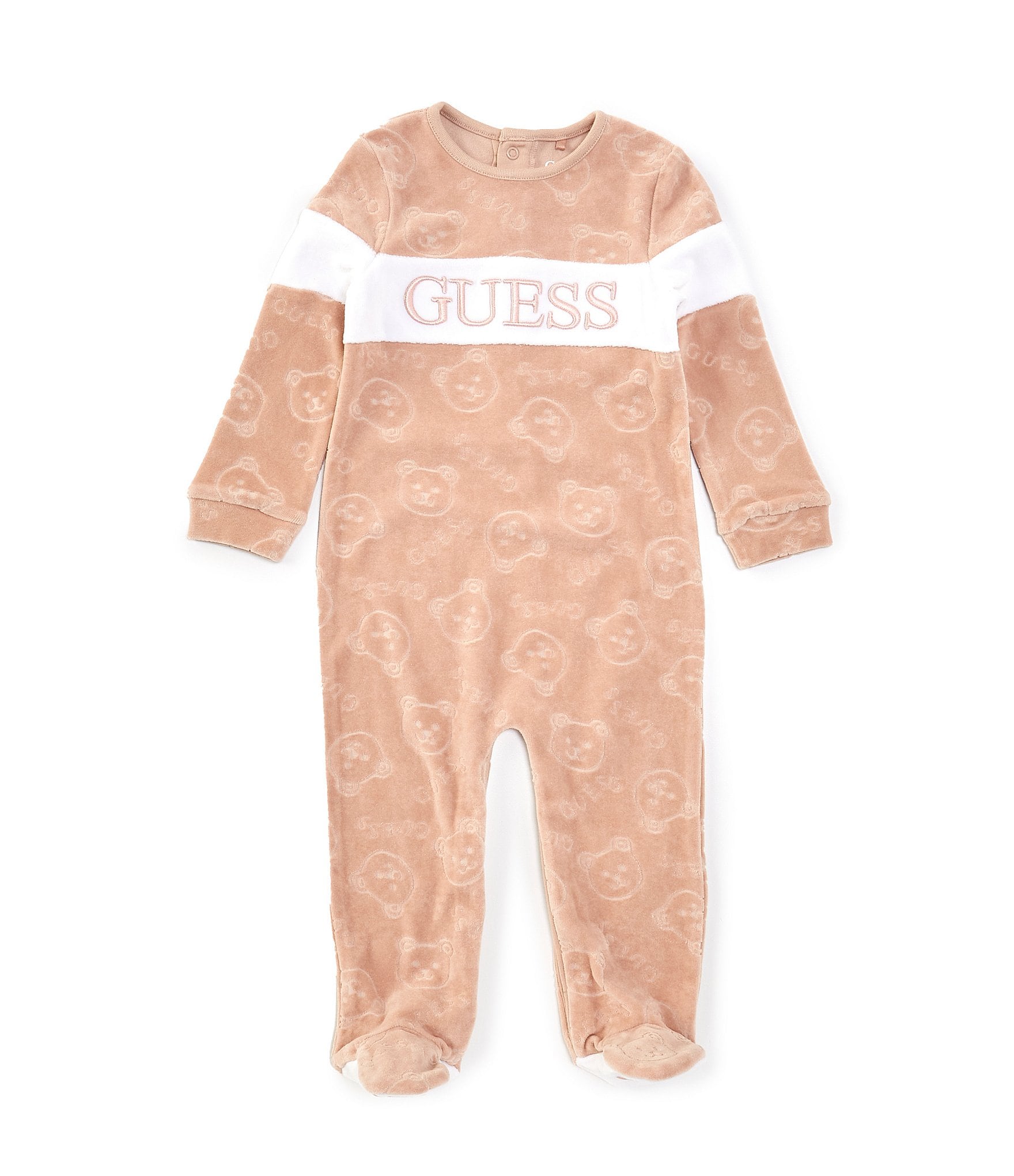 Guess Baby Boys Newborn-12 Months Chenille Footie Overall