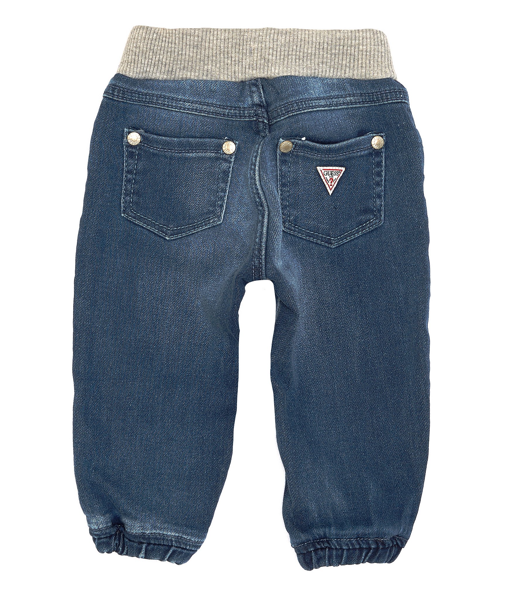 Guess Baby Boys Newborn-24 Months Ribbed Waist Denim Jogger Pants