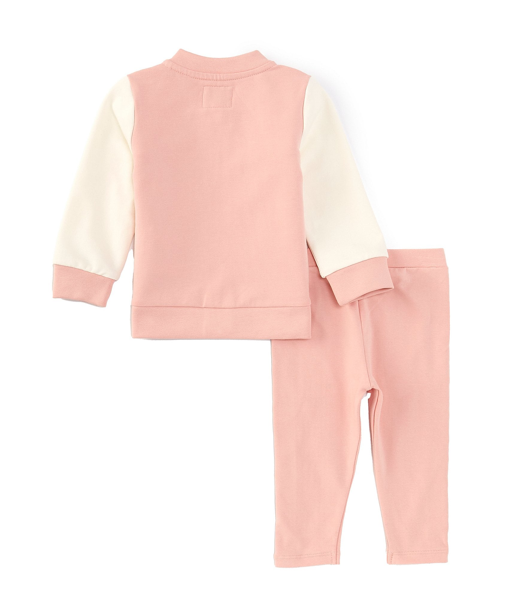 Guess Baby Girls Newborn-24 Months Long Sleeve French Terry Jacket & Matching Jogger Pant Set