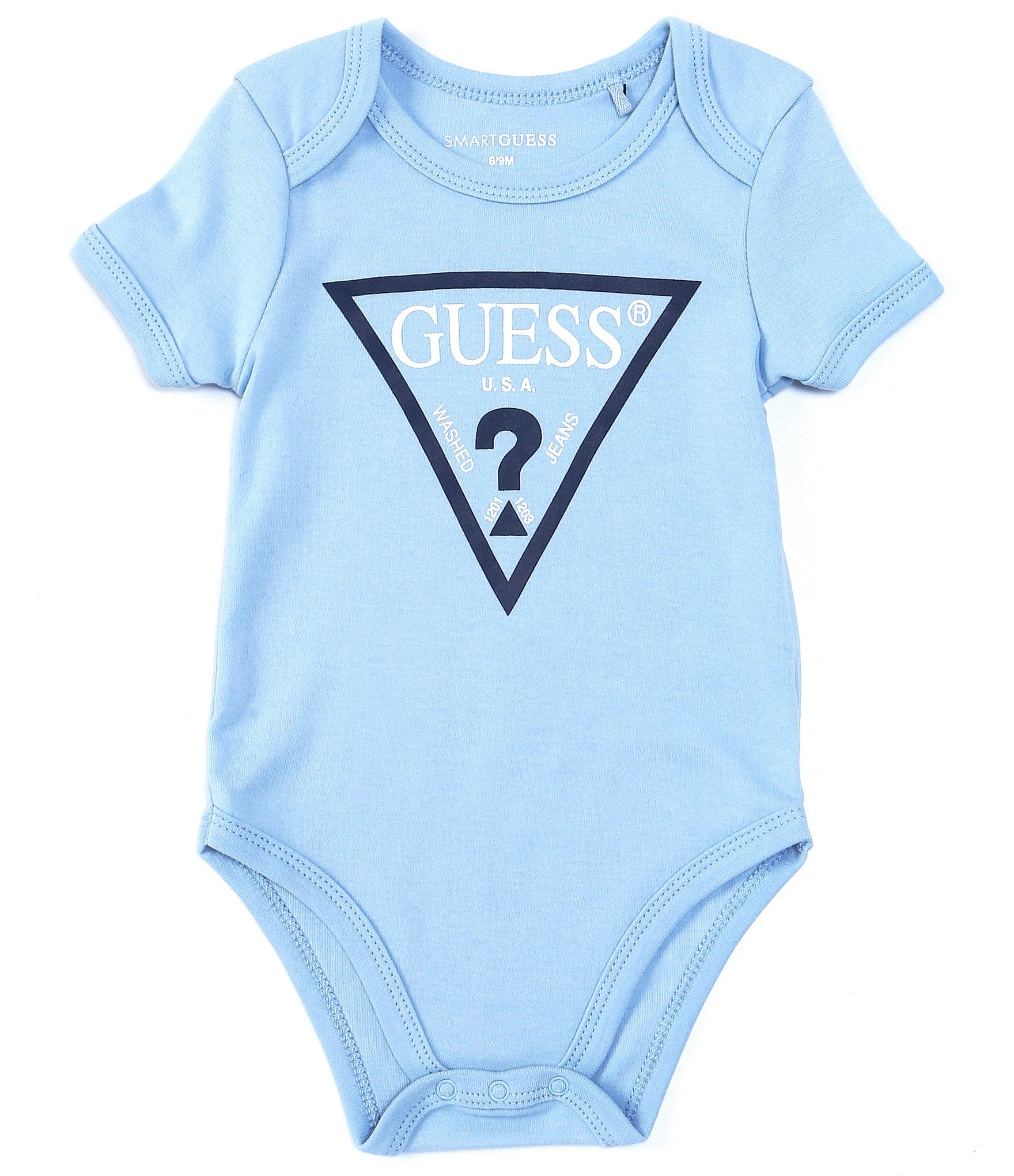 NEW GUESS BABY GIRL'S GUESS LOS ANGELES SHORT SLEEVE BODYSUIT. 6