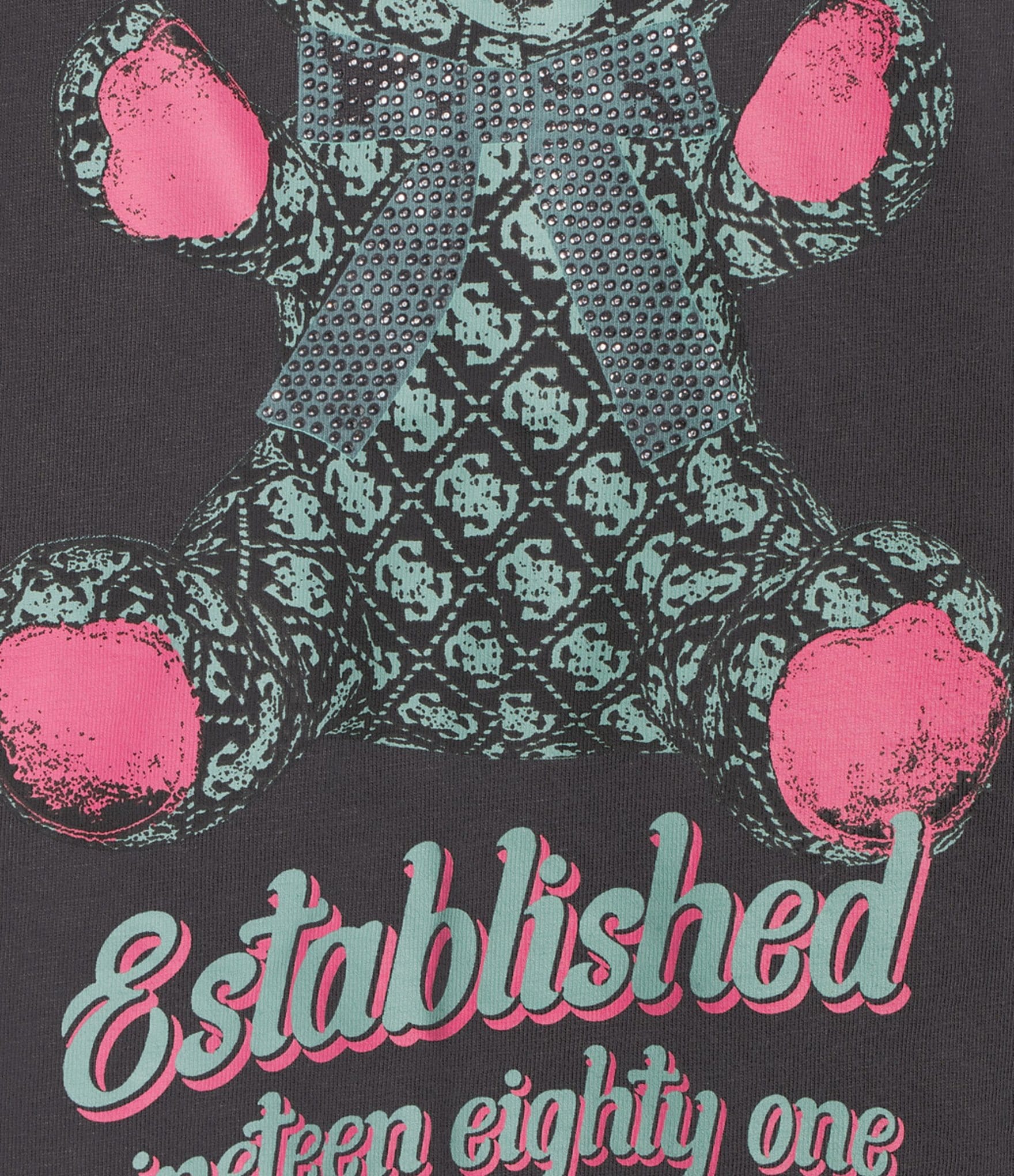 Guess Bear Graphic Short Sleeve Jersey T-Shirt