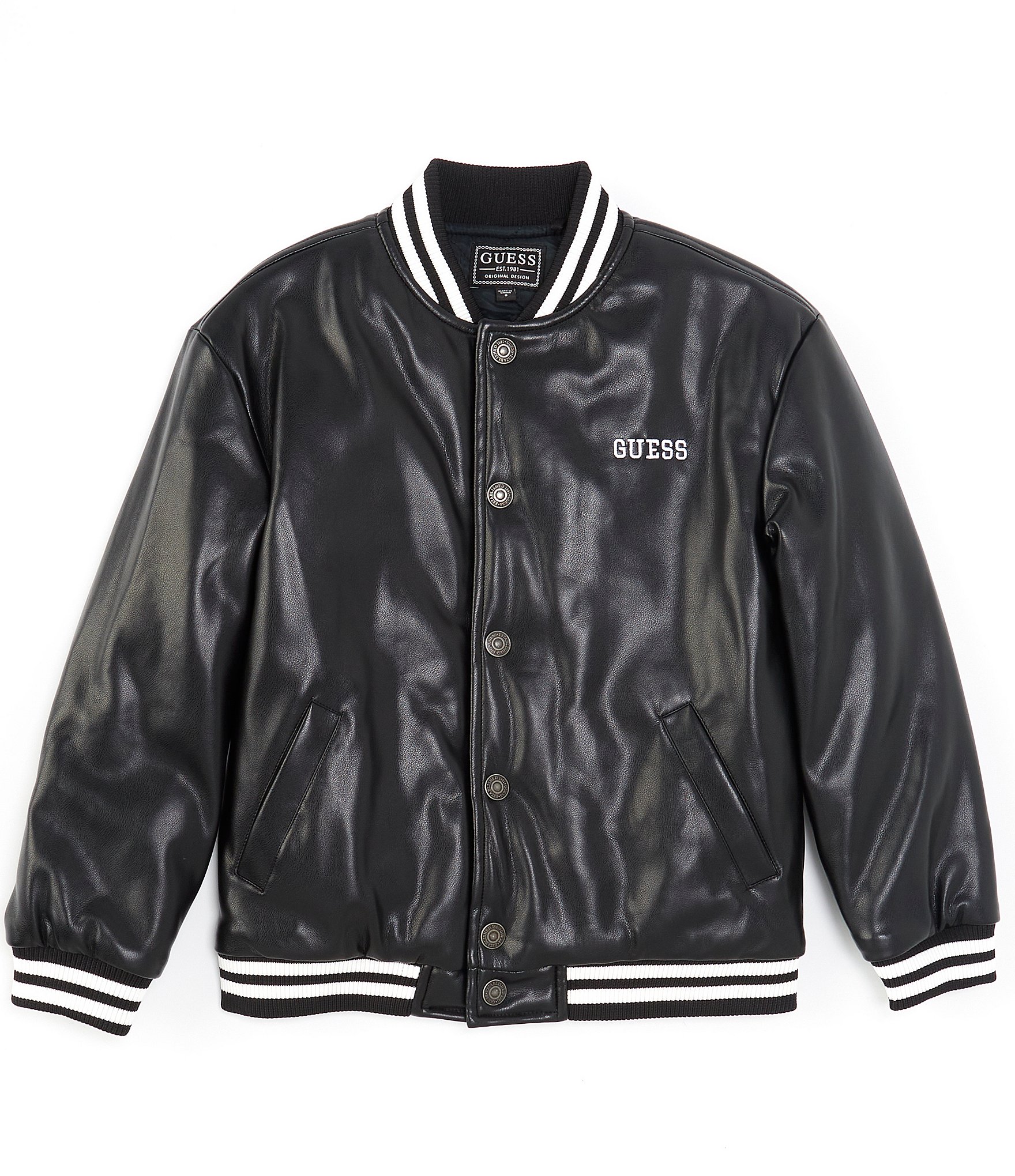 Guess letterman outlet jacket