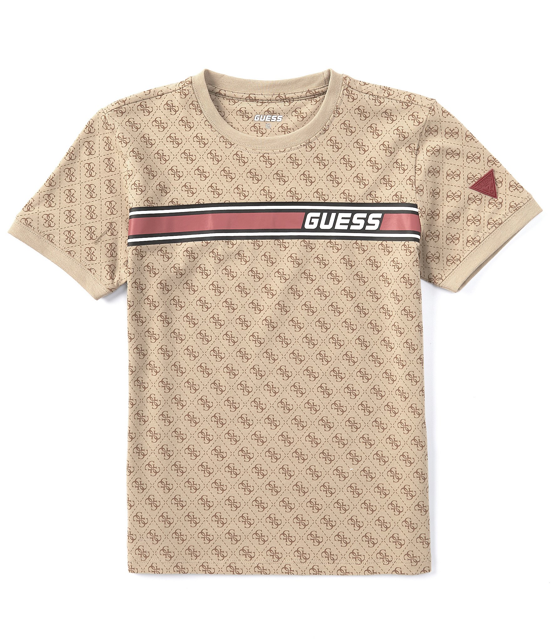 Guess Big Boys 8-16 Short Sleeve Allover Print Guess T-Shirt