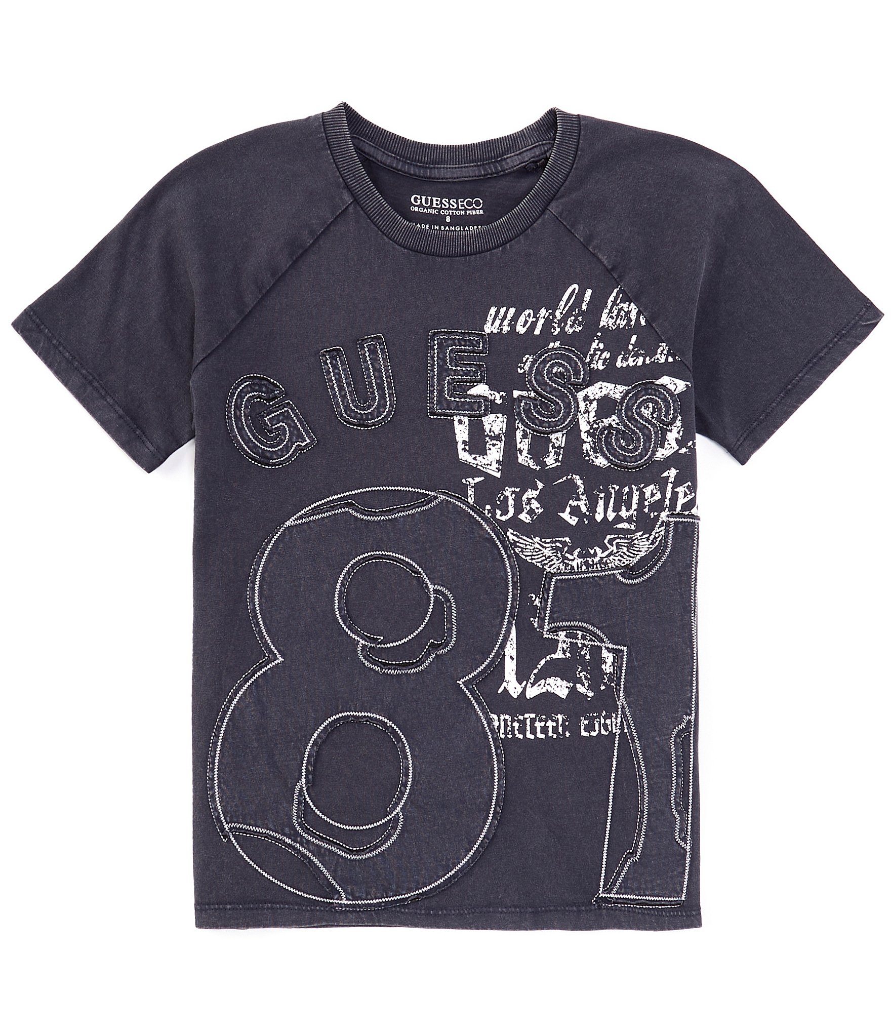 Guess Big Boys 8-18 Short Sleeve Guess 81 Zig Zag T-Shirt