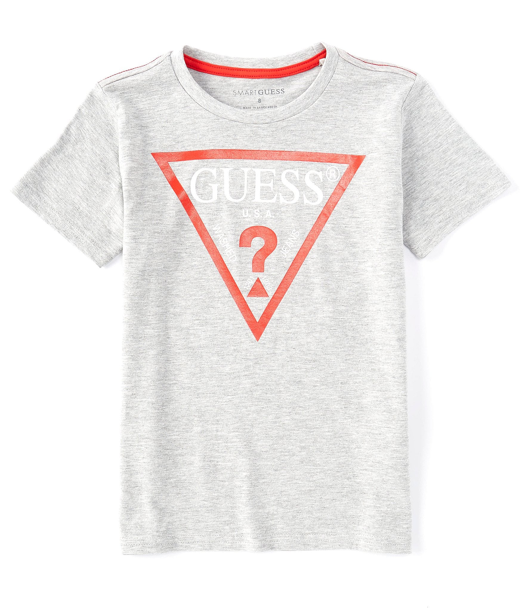 Guess Big Boys 8-18 Short Sleeve Guess Triangle Graphic T-Shirt