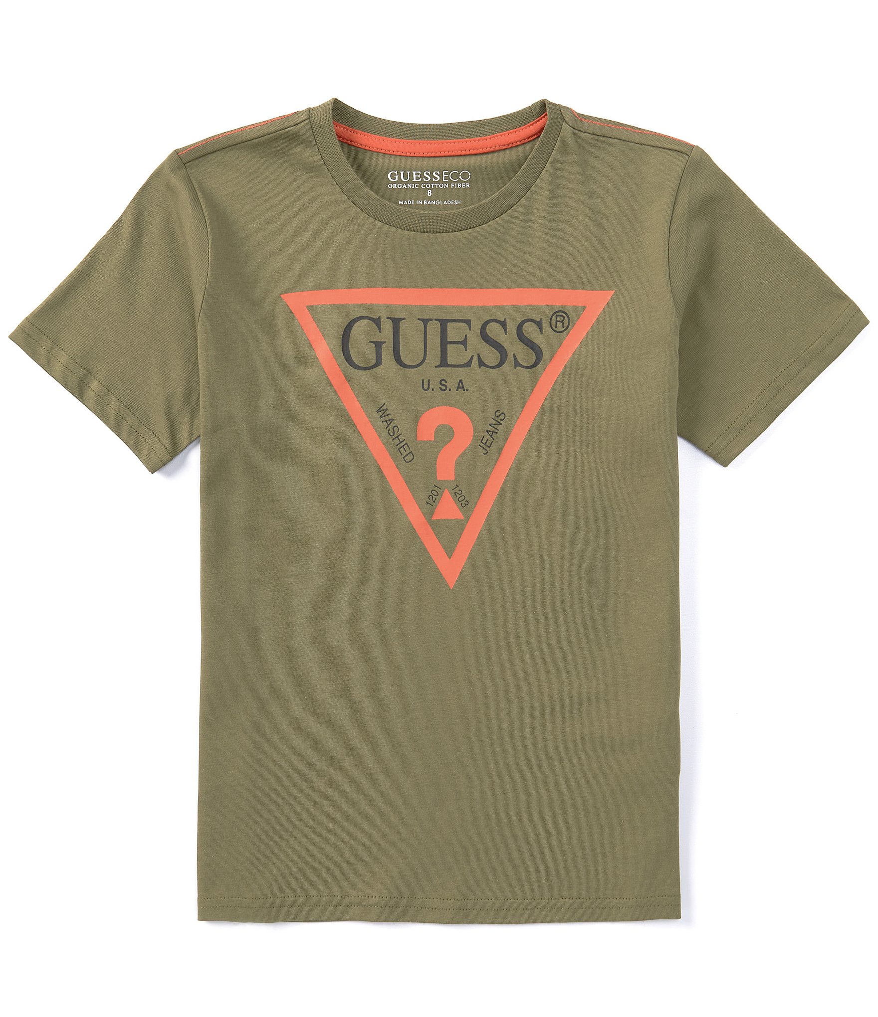 Guess Big Boys 8 18 Short Sleeve Guess Triangle Graphic T Shirt Dillard s