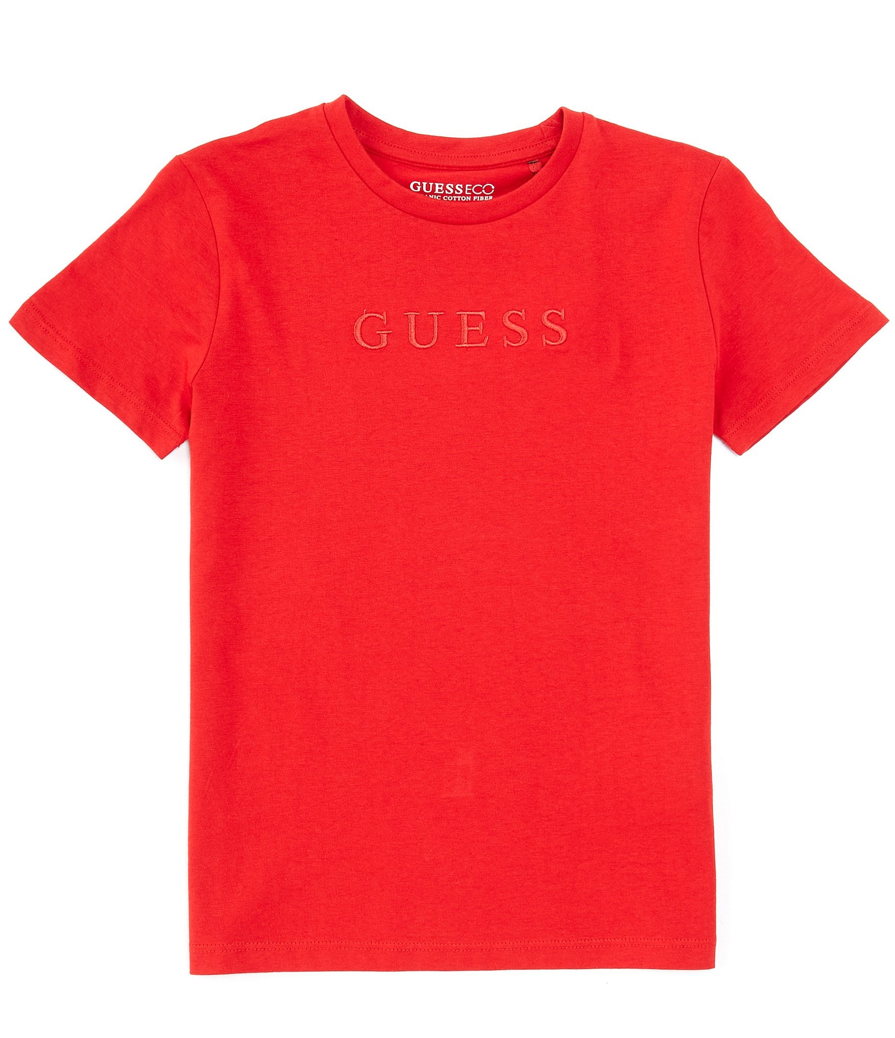 Guess Big Boys 8-18 Short Sleeve Tonal Embroidered T-Shirt