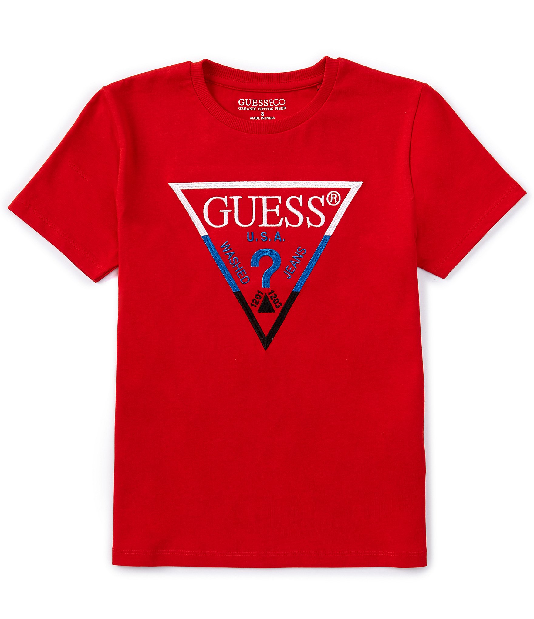 Guess Boys Eco Short Sleeve Triangle T Shirt