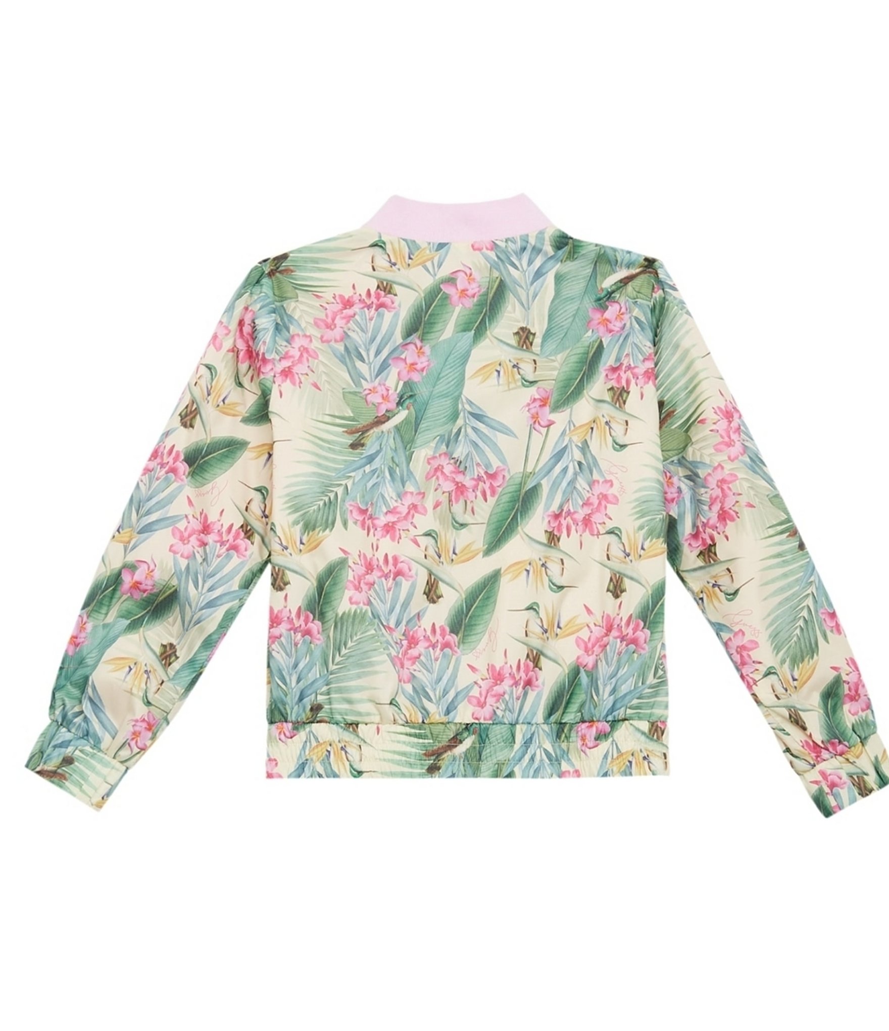 Guess Big Girls 7-16 Long Sleeve Tropical Floral Print Windbreaker