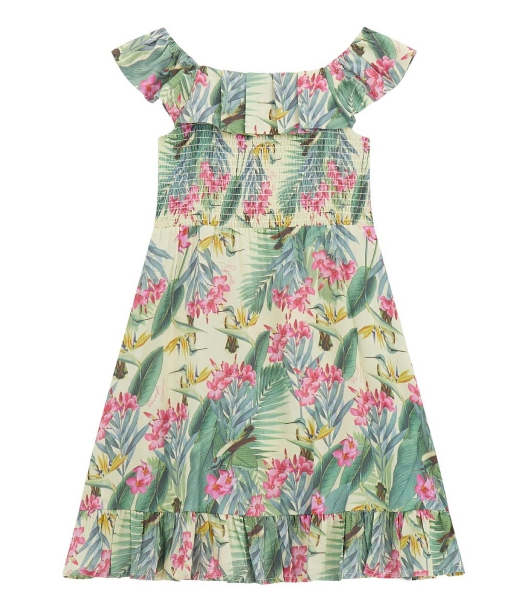 Guess Big Girls 7-16 Sleeveless Floral Poplin Dress