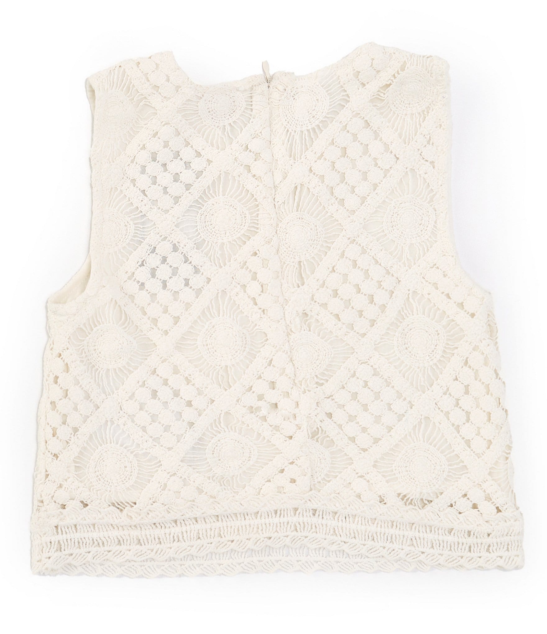 Guess Big Girls 7-16 Sleeveless Crochet Lace Crop Top