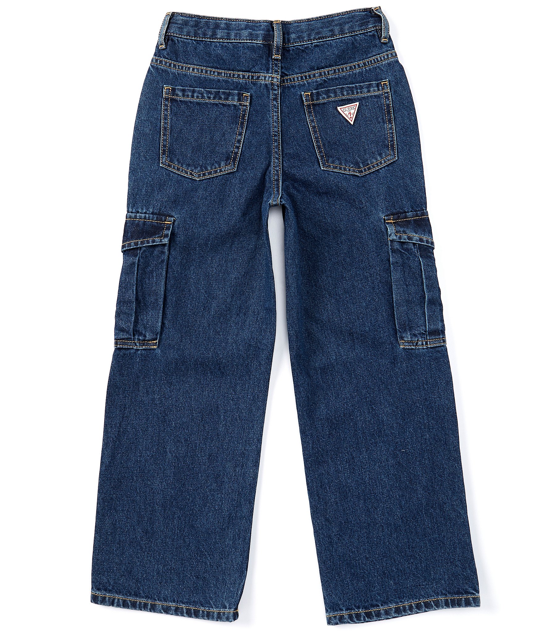 Guess Big Girls 7-16 Wide-Leg Cargo Denim Pants