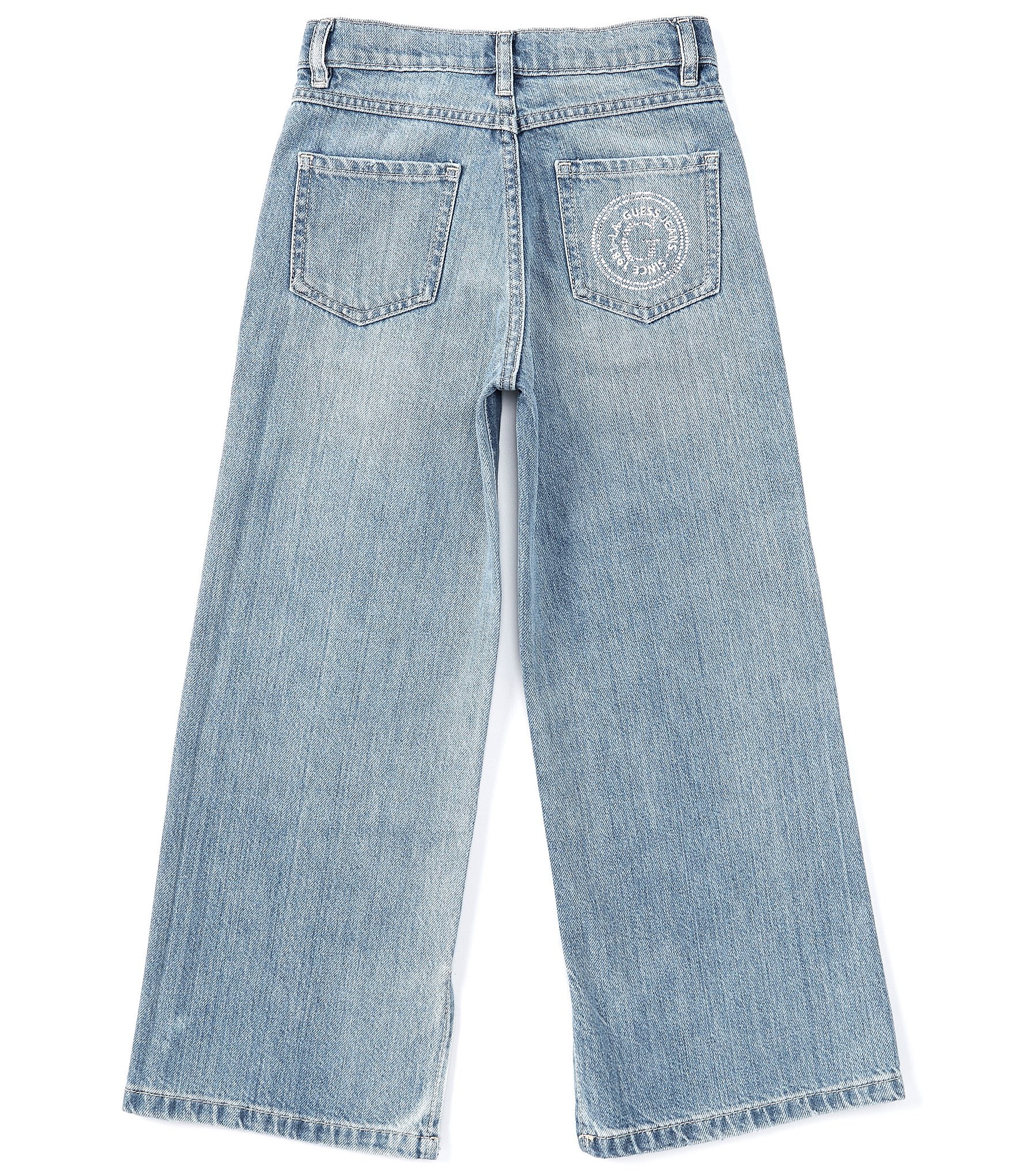 Guess Big Girls 7-16 Wide-Leg Destructed Jeans