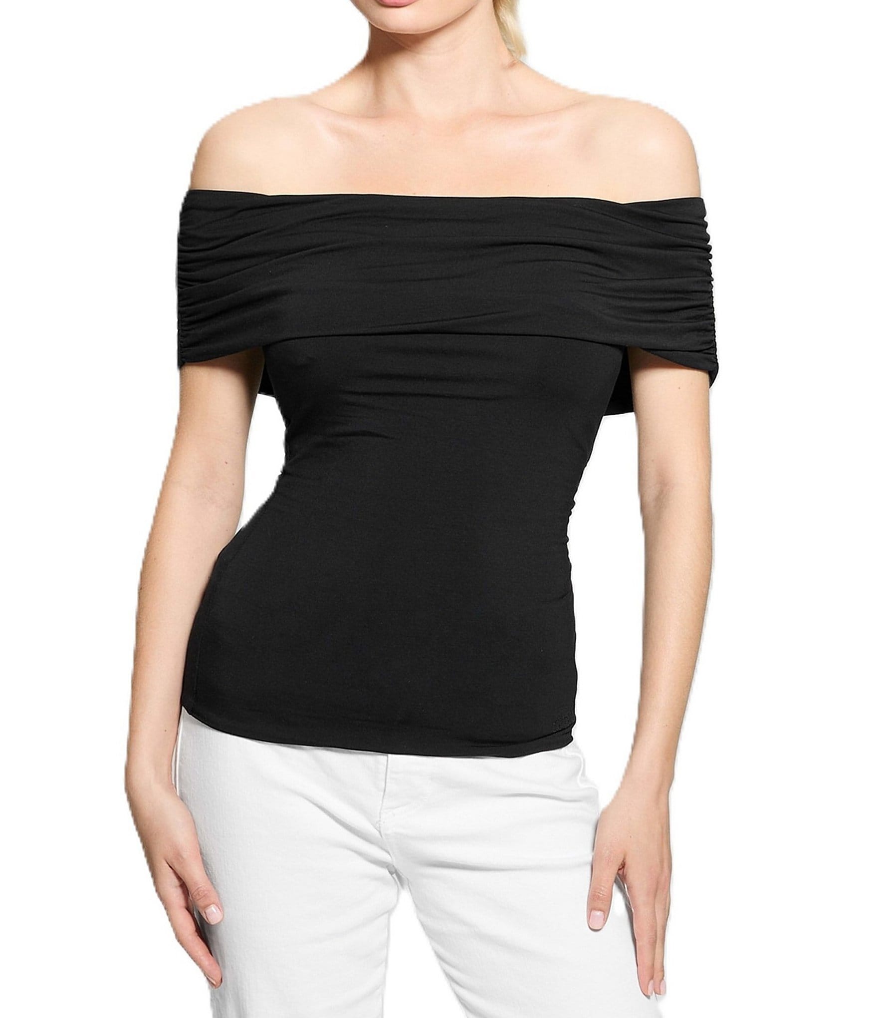 Guess Charlotte Off Shoulder Top | Dillard's Guess Charlotte Off Shoulder Top | Dillard's