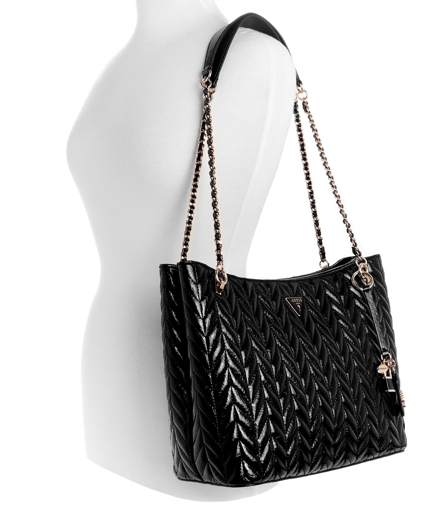 Guess Cheryl 2 Compartment Chain Strap Tote Bag