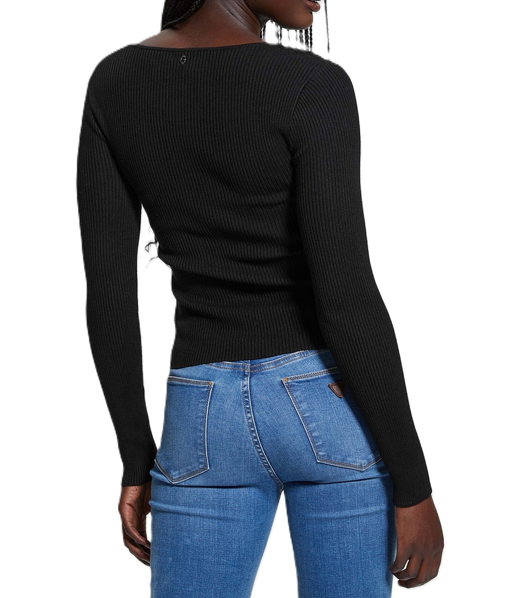 Guess Cirila Long Sleeve V-Neck Sweater