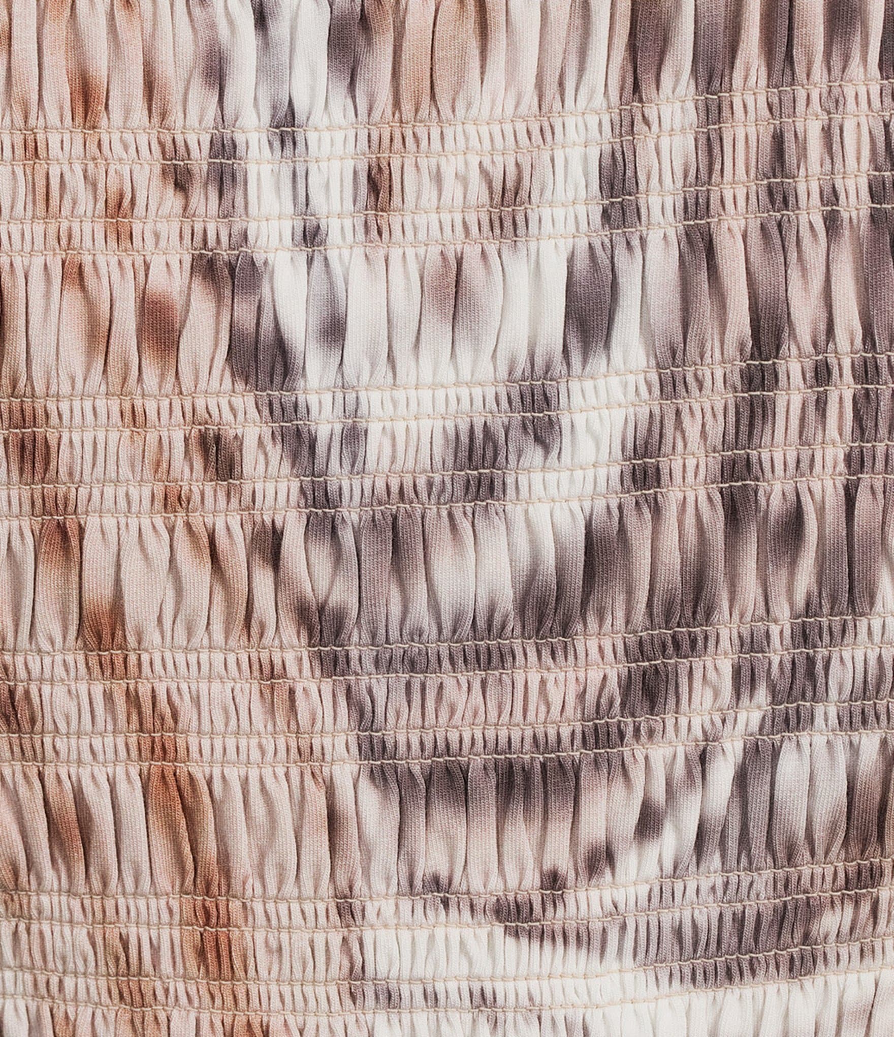 Guess Claire Smocked Crew Neck Tank Top