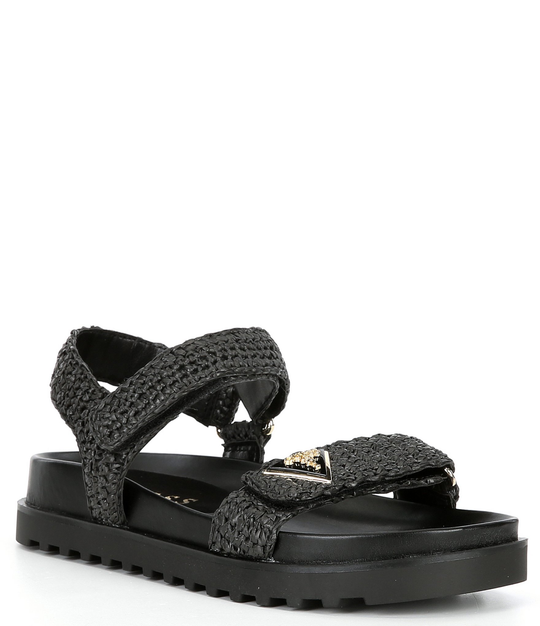 Guess Fabrica Raffia Platform Sandals | Dillard's