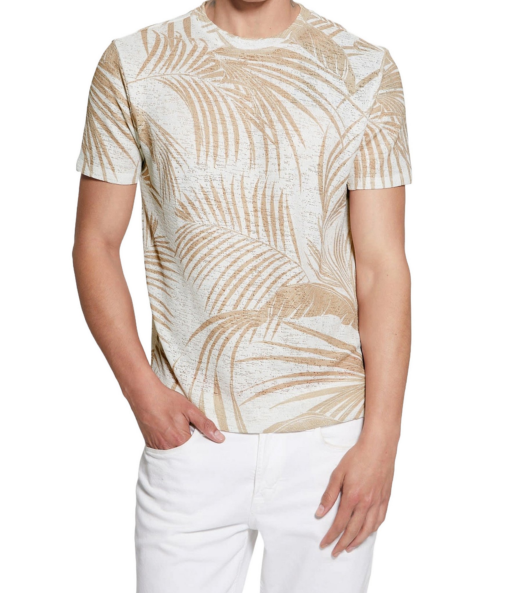 Guess Gauze Baja Palm Short Sleeve T-Shirt