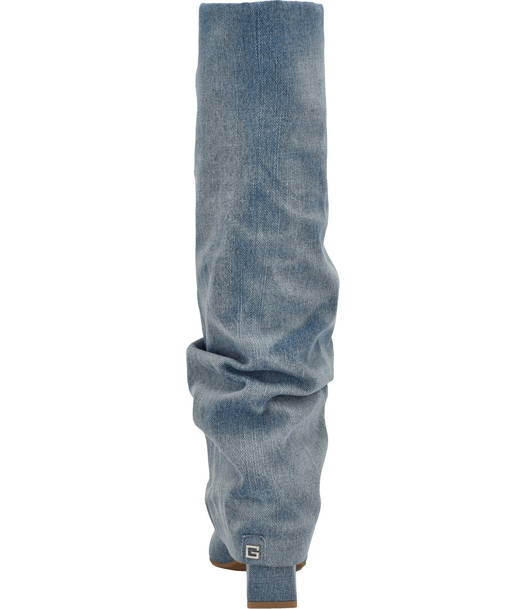 Guess Geima Denim Slouch Foldover Tall Boots