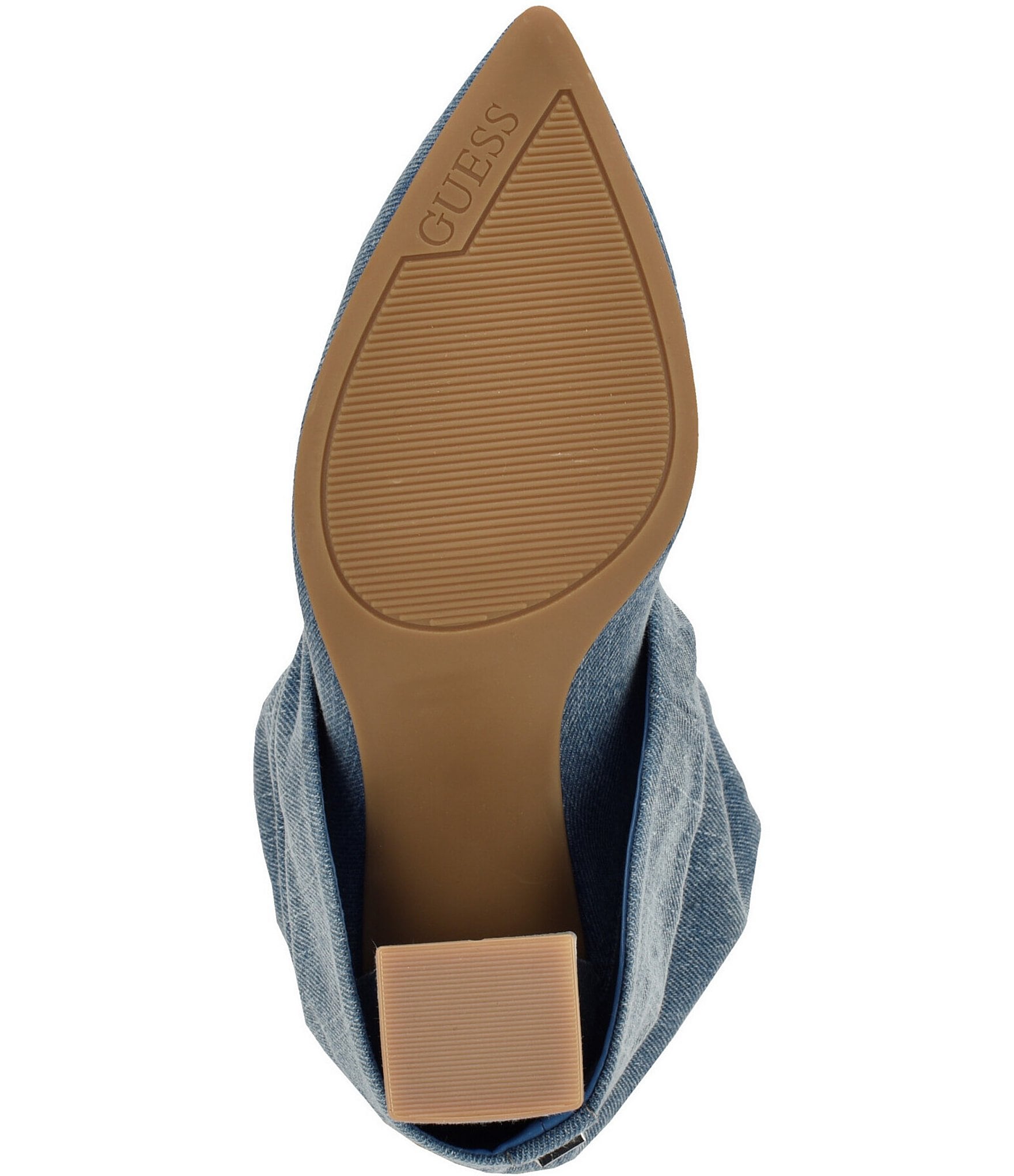 Guess Geima Denim Slouch Foldover Tall Boots