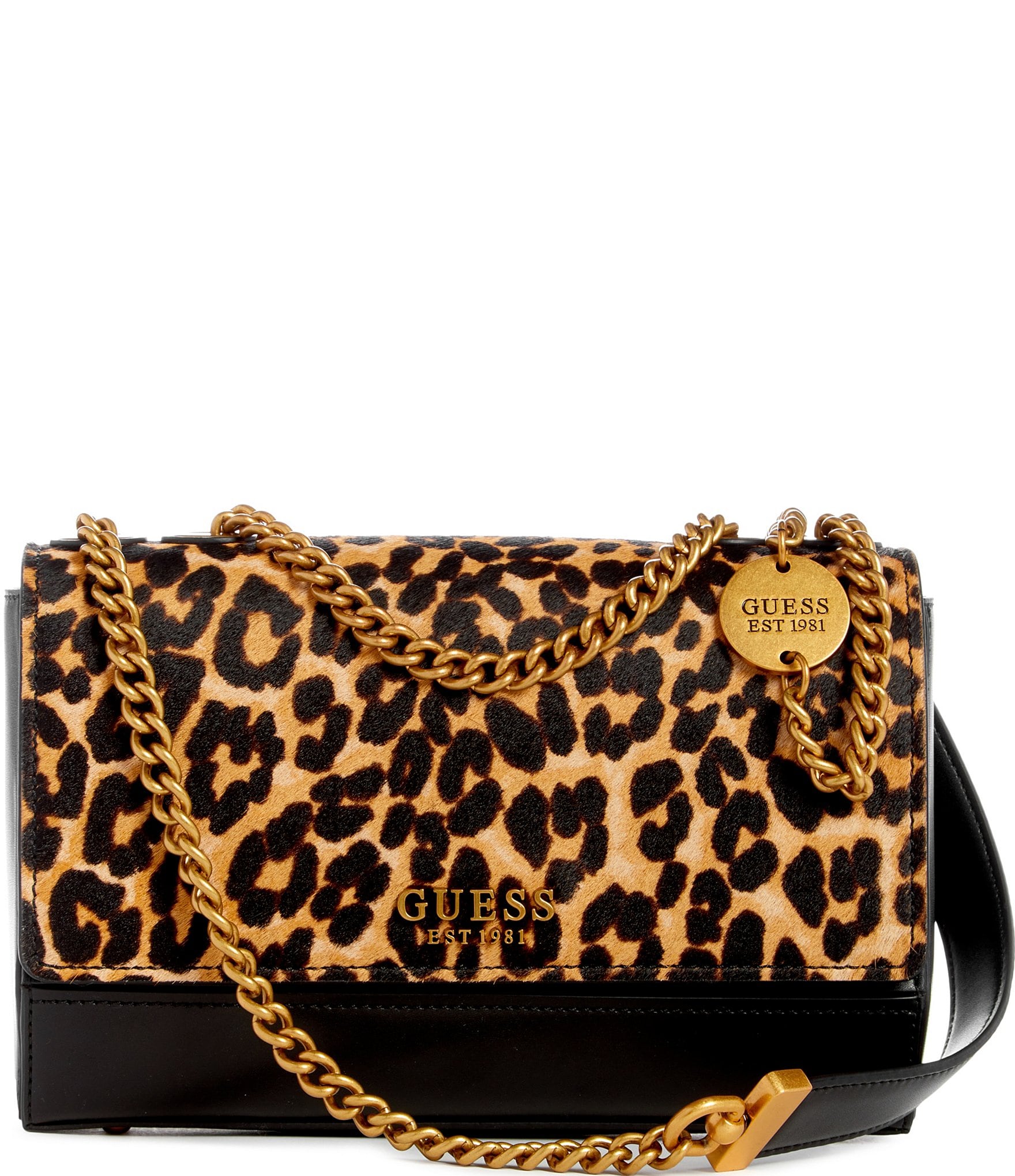 Guess Iseline Leopard Convertible Crossbody Bag | Dillard's