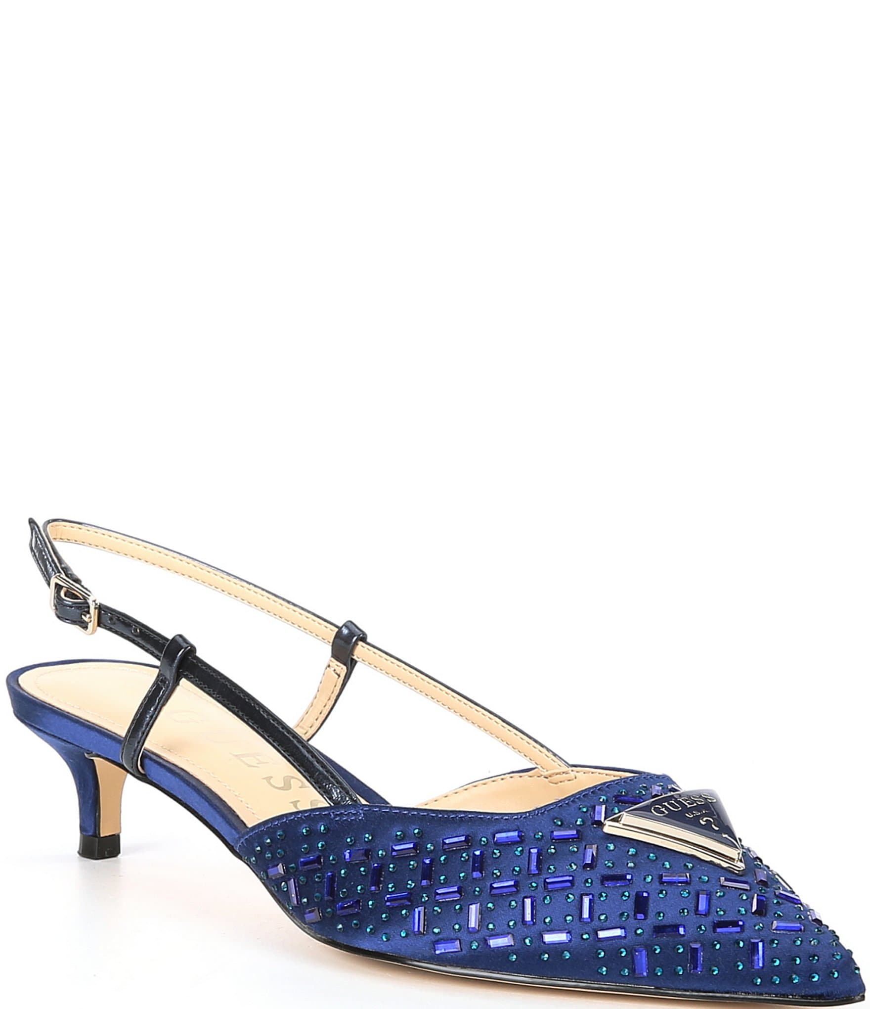 Guess Jessyn Rhinestone Slingback Dress Pumps | Dillard's Guess Jessyn Rhinestone Slingback Dress Pumps | Dillard's