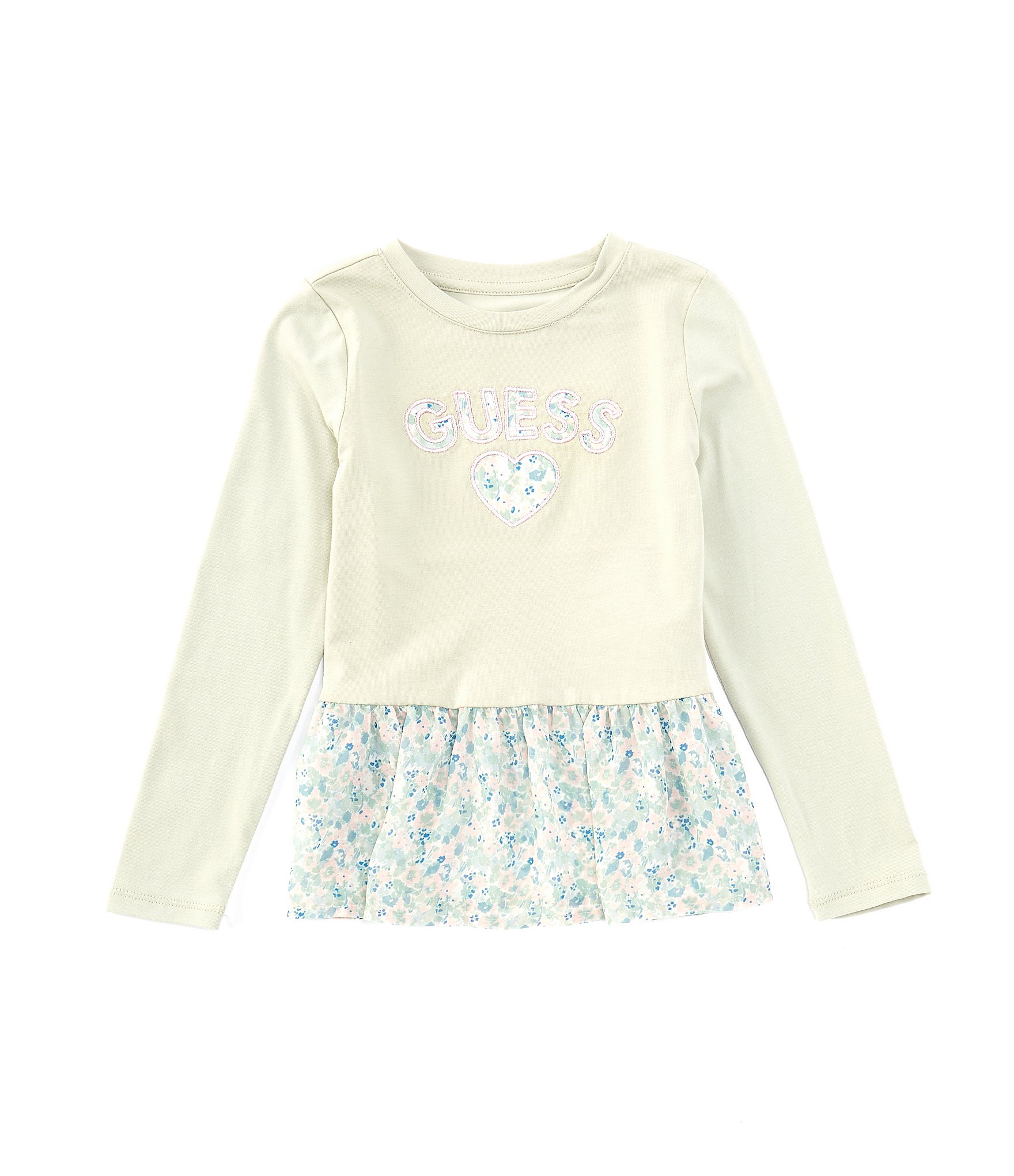 Guess Little Girls 2T-6X Long-Sleeve Peplum-Hem Tunic