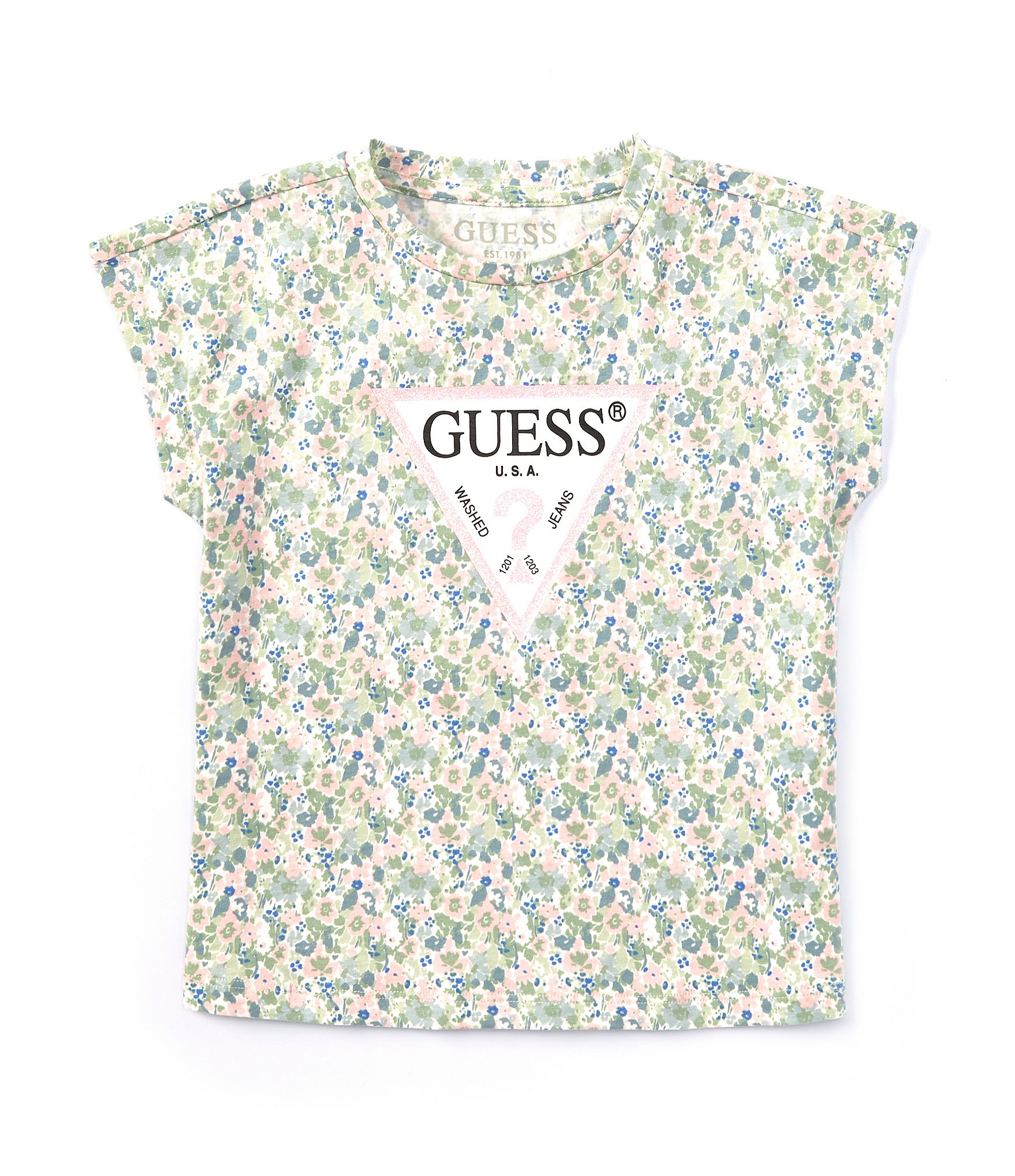 Guess Little Girls 2T-6X Short-Sleeve Floral Printed T-Shirt