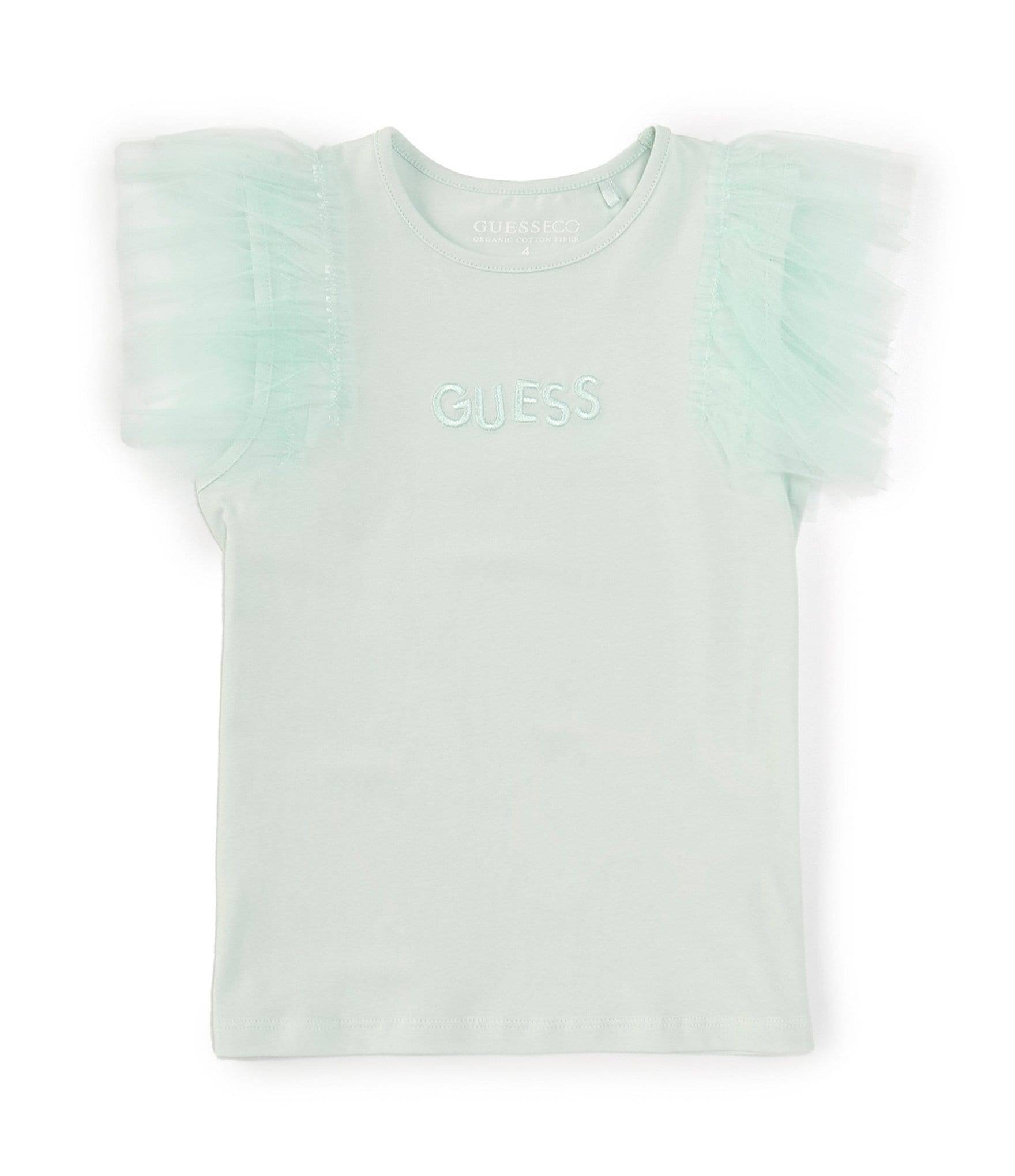 Guess Little Girls 2T-7 Mesh Short Sleeve Top