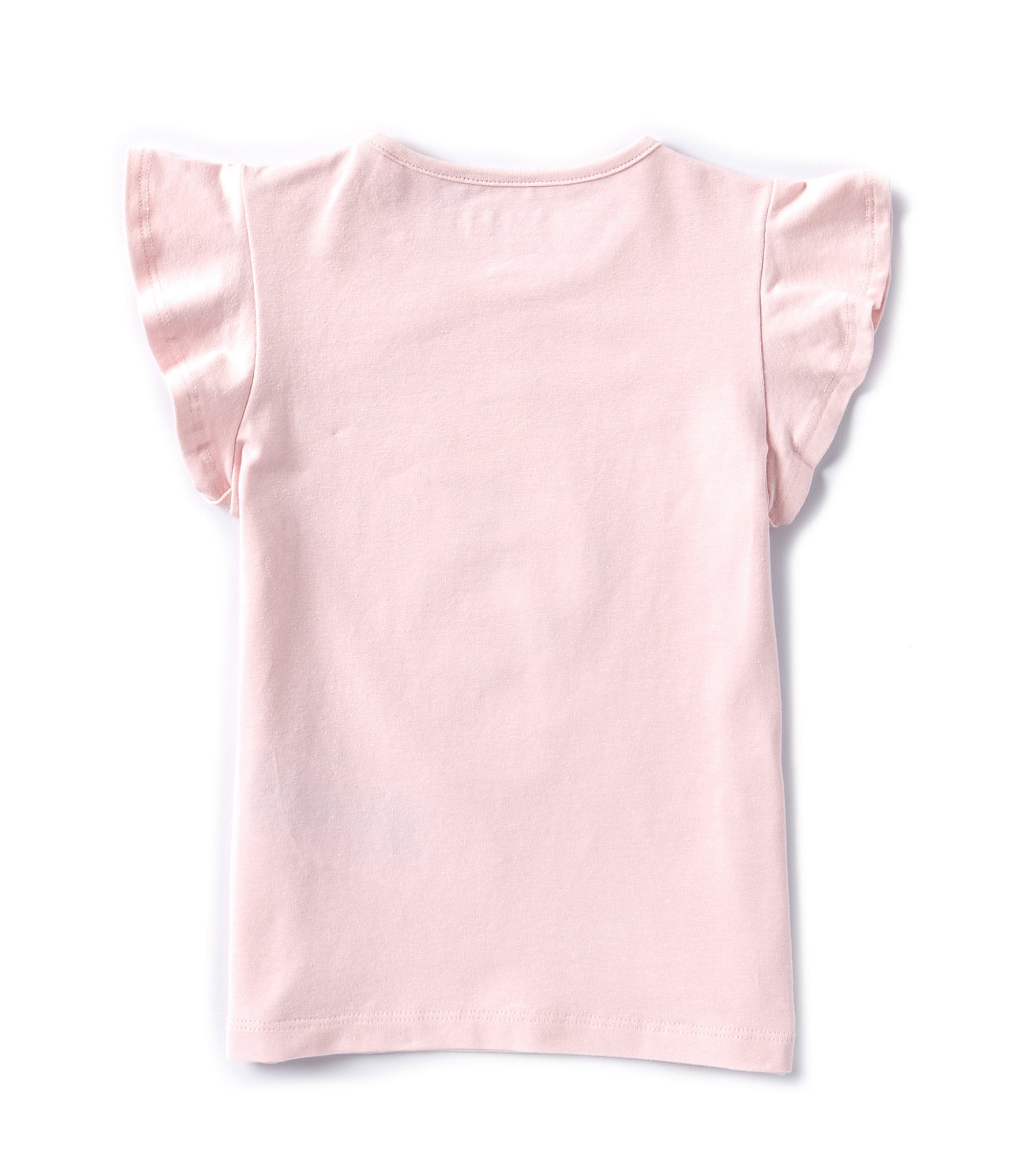 Guess Little Girls 2T-7 Ruffle Sleeve Graphic Guess T-Shirt