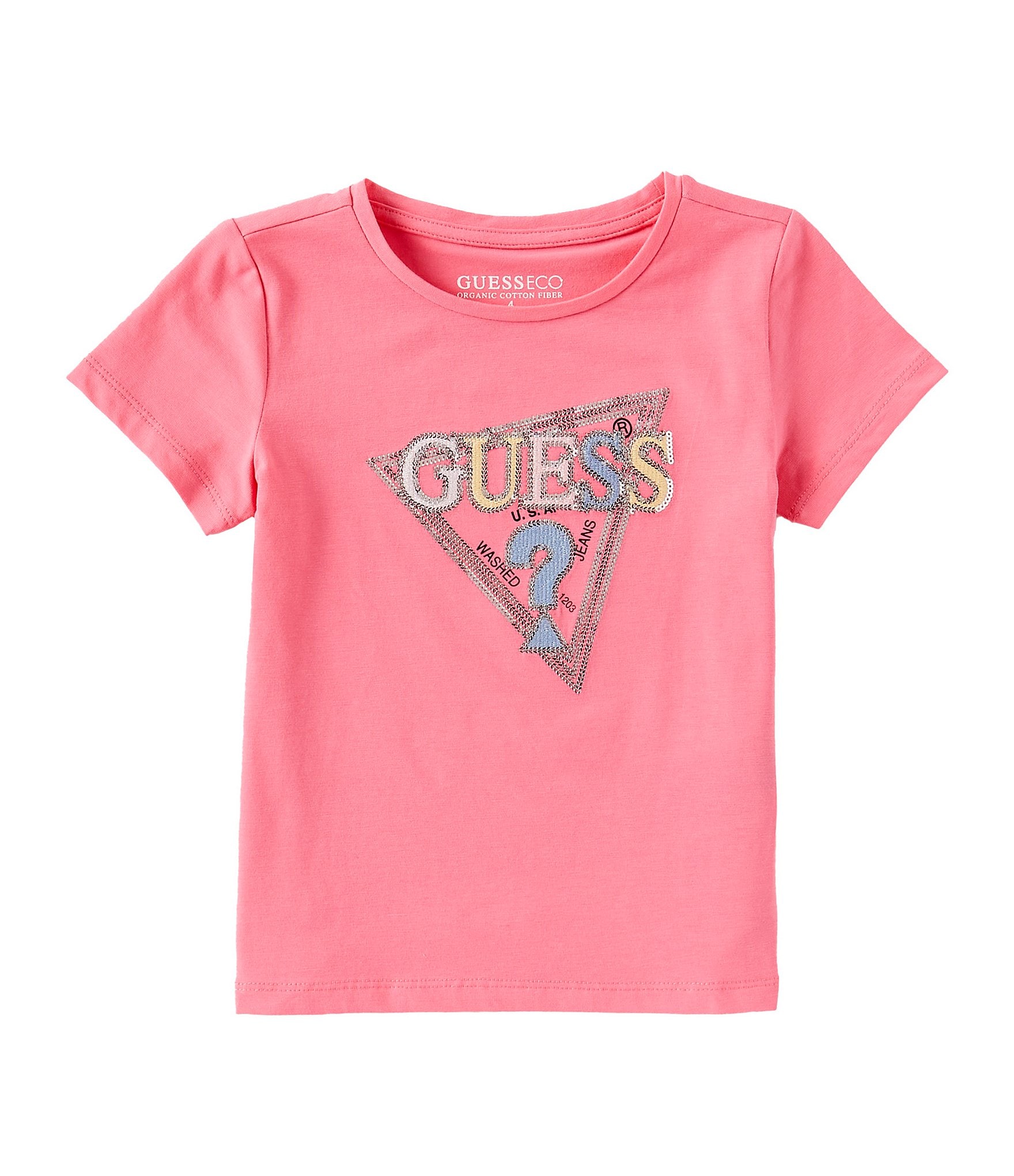 Guess Little Girls 2T-7 Short Sleeve Bling Tree T-Shirt