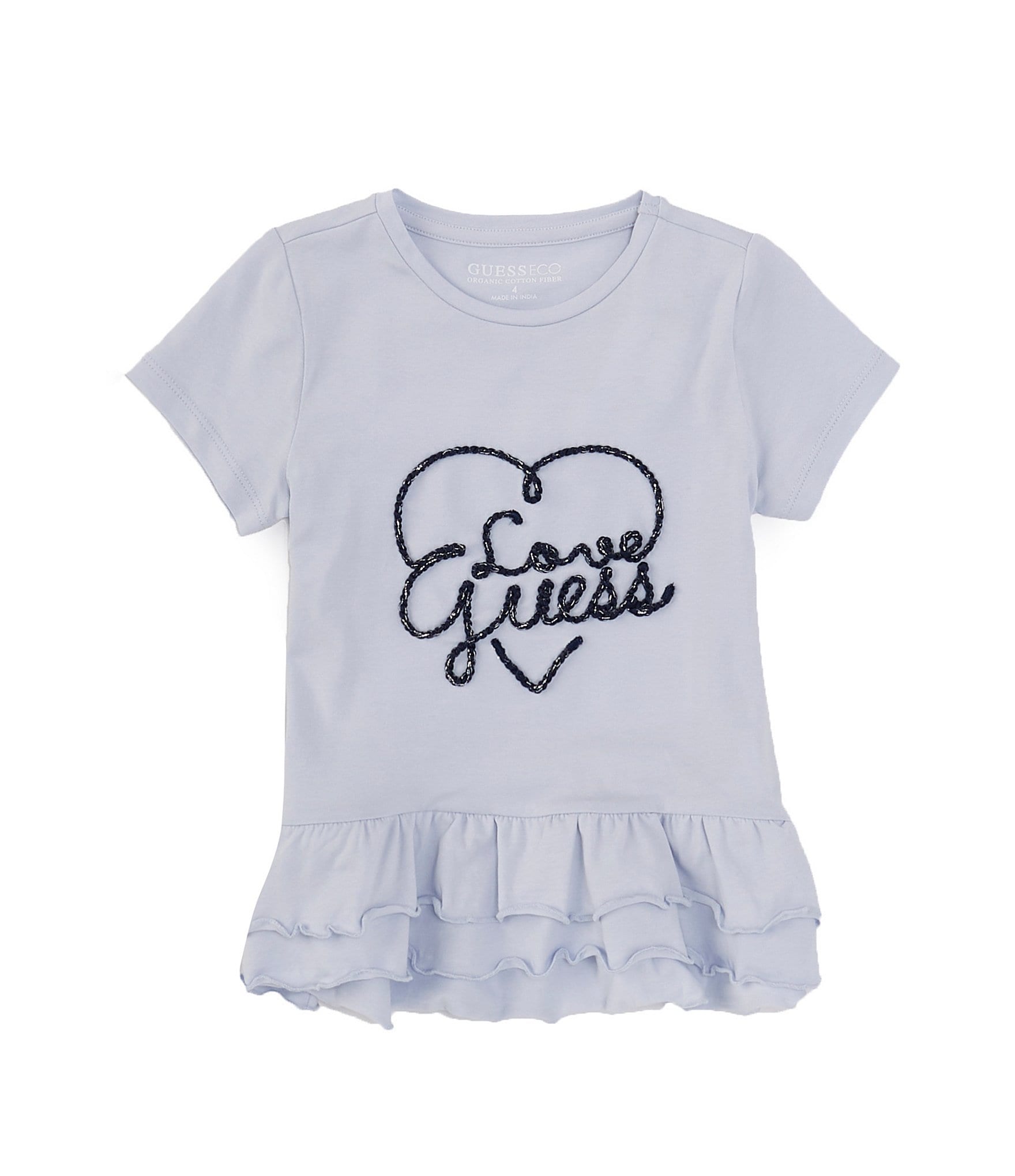 GUESS Baby Girl's Ruffle Graphic T-Shirt & Printed Leggings Set