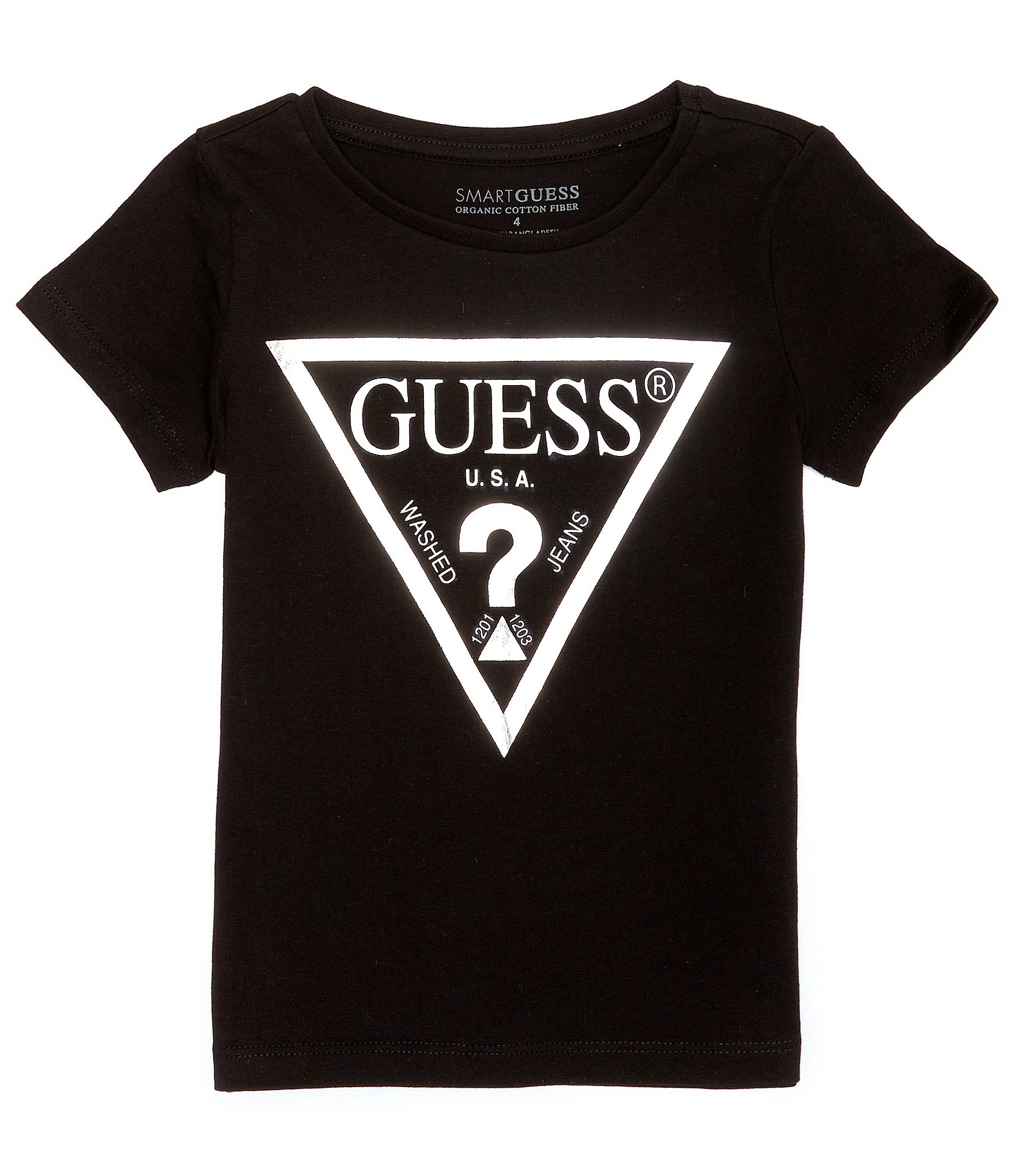 Guess Little Girls 2T-7 Short-Sleeve Triangle Core Graphic T-Shirt