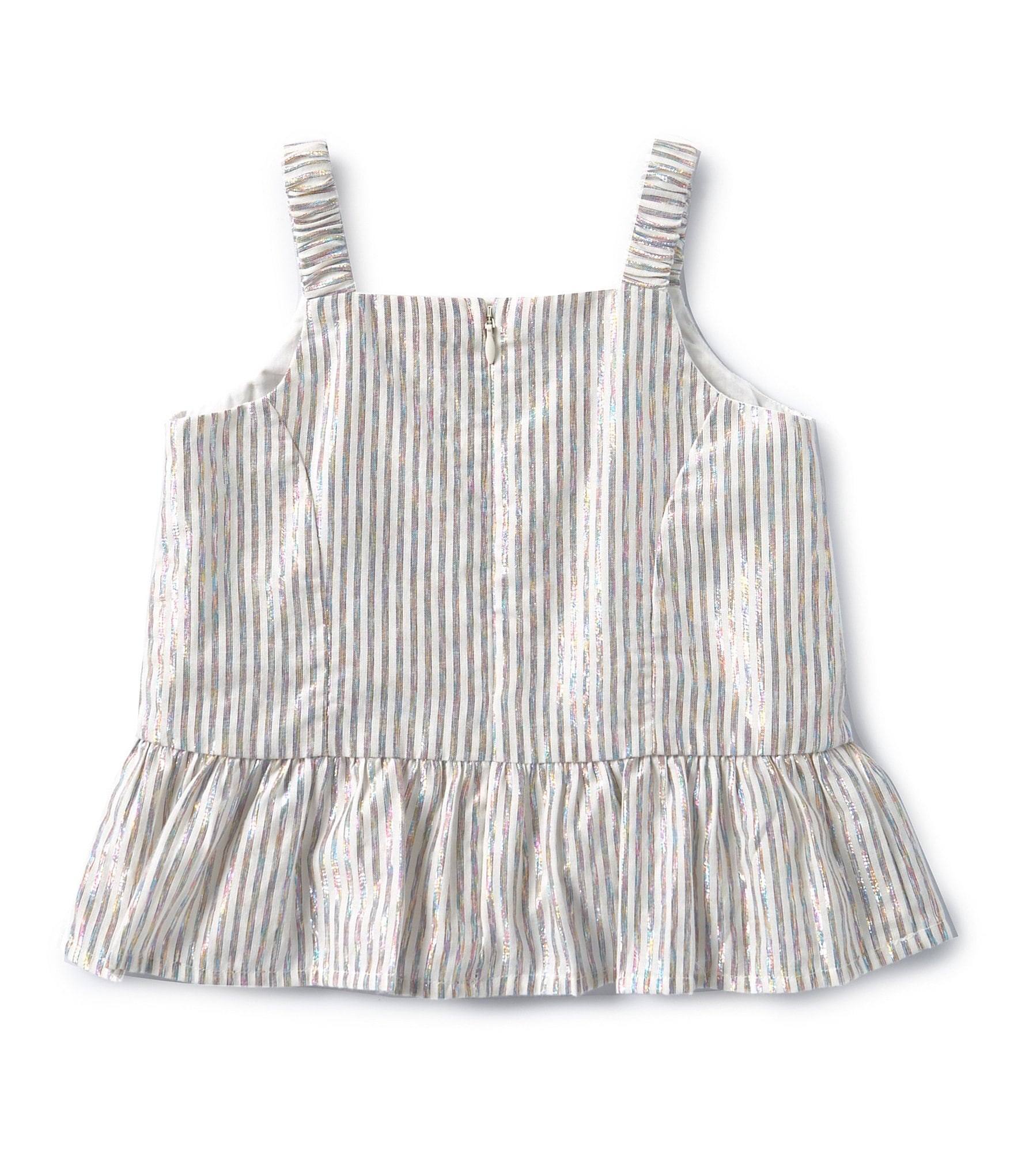 Guess Little Girls 2T-7 Sleeveless Ruffle Trim Gauze Top