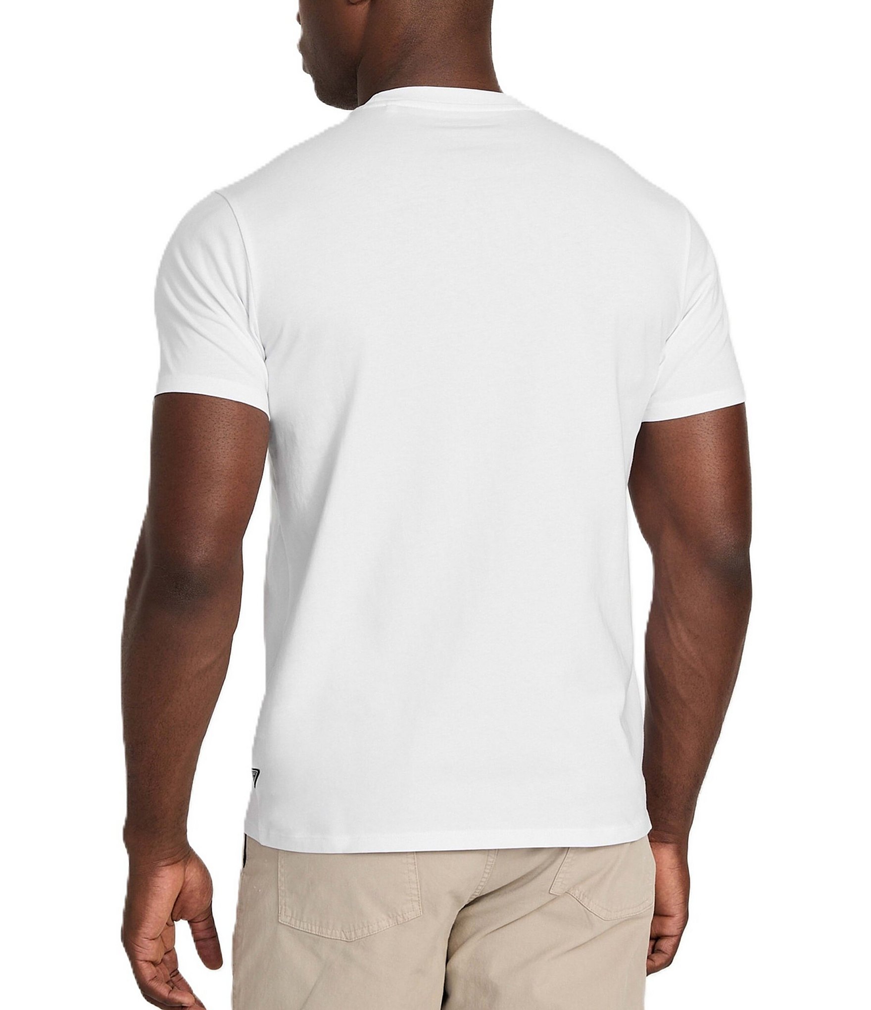 Guess Logo Embroidered Short Sleeve T-Shirt