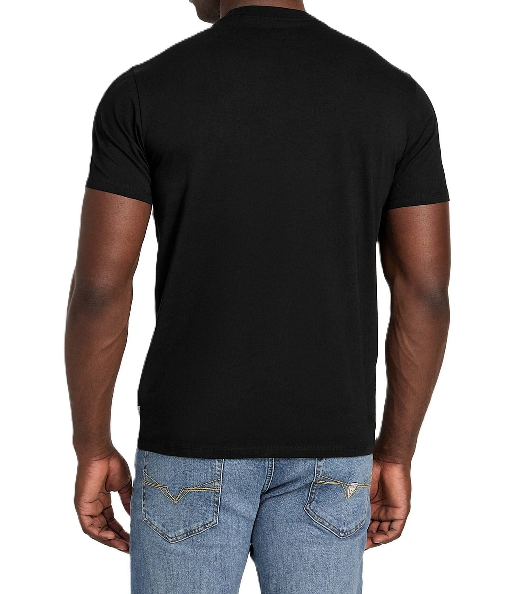 Guess Logo Embroidered Short Sleeve T-Shirt