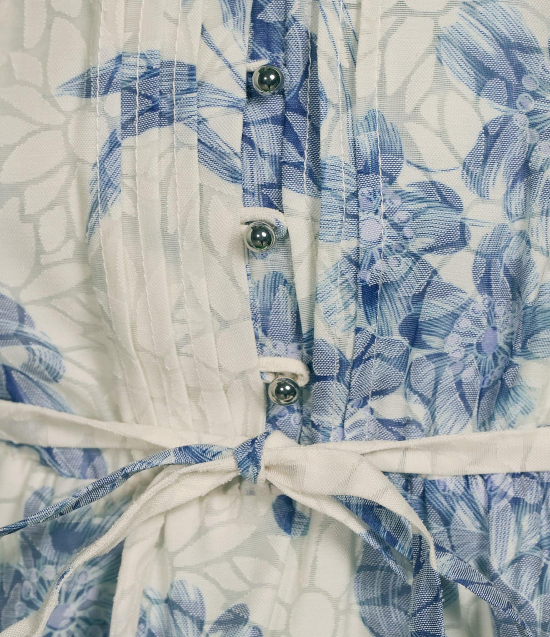 Guess Long Sleeve Adelaide Floral Flare Dress