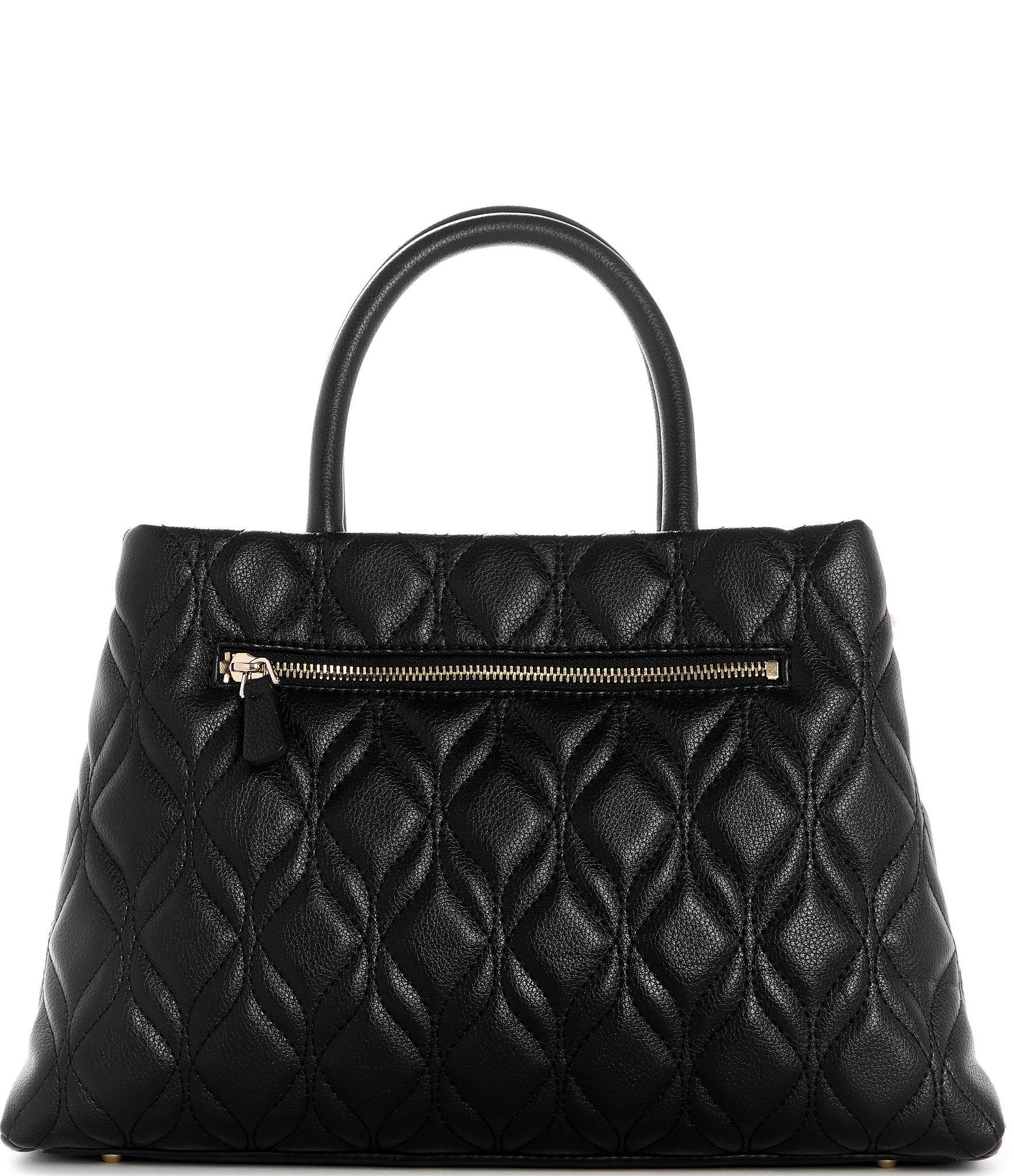 Guess Maxine Girlfriend Quilted Satchel Top Handle Chain Strap Bag