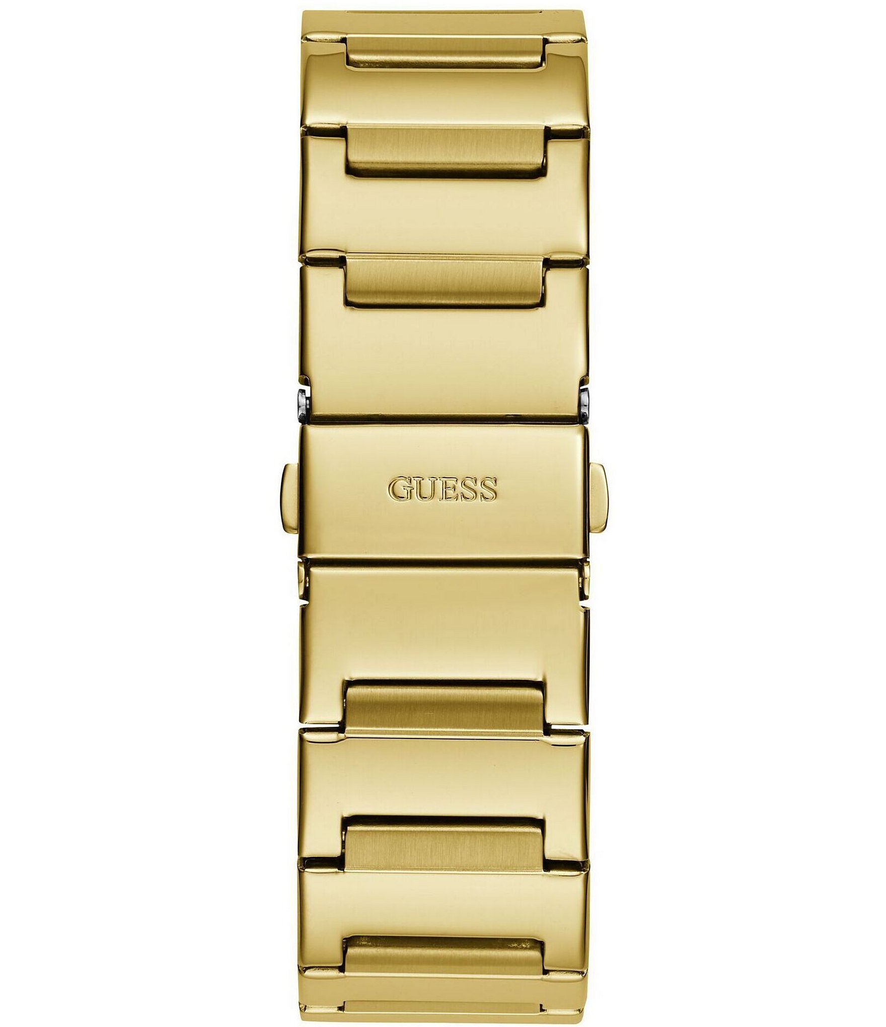 Guess Men's Analog Gold Tone Stainless Steel Bracelet Round 44mm Watch