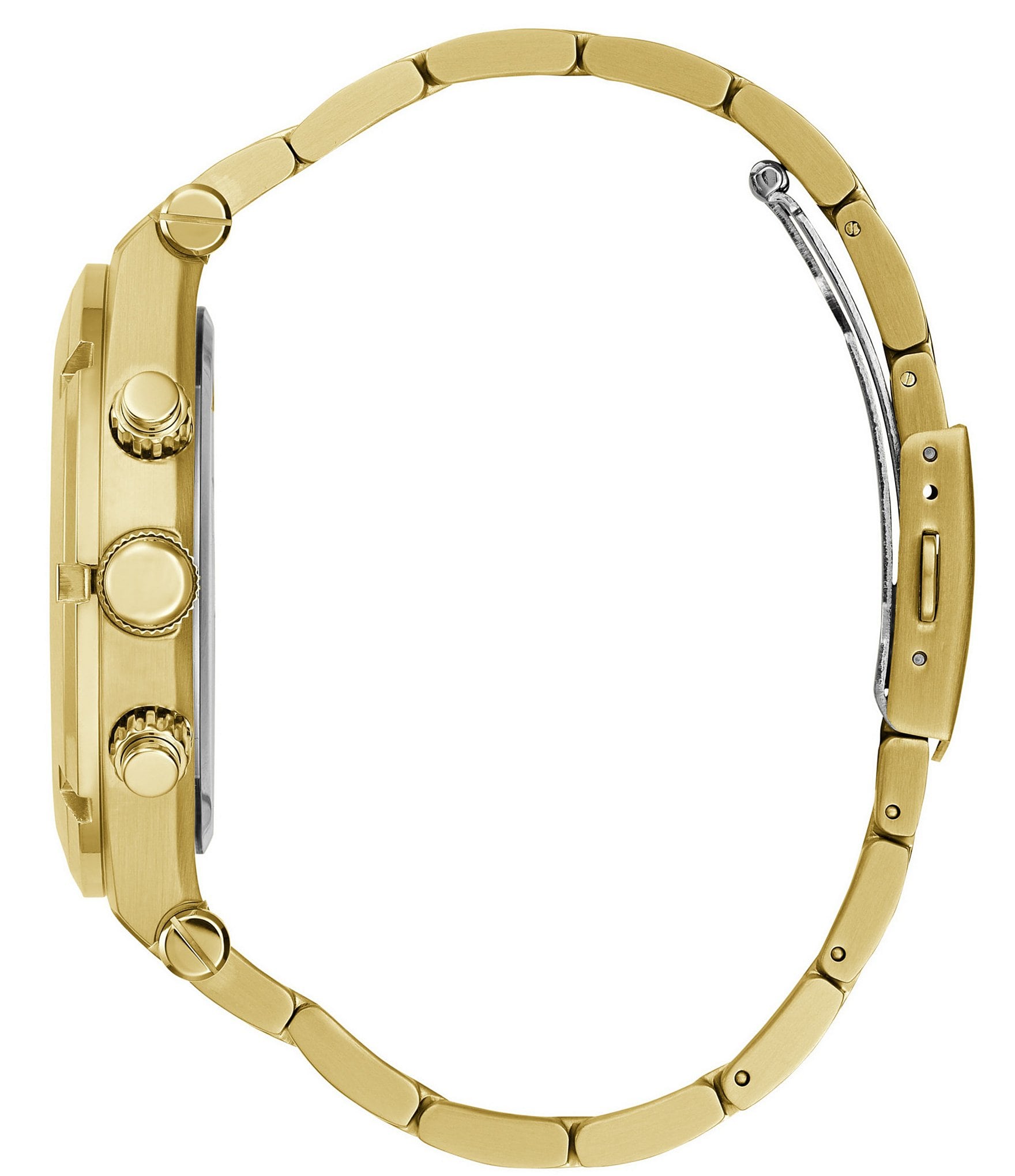 Guess Men's Continental Bling Multifunction Gold-Tone Bracelet Watch