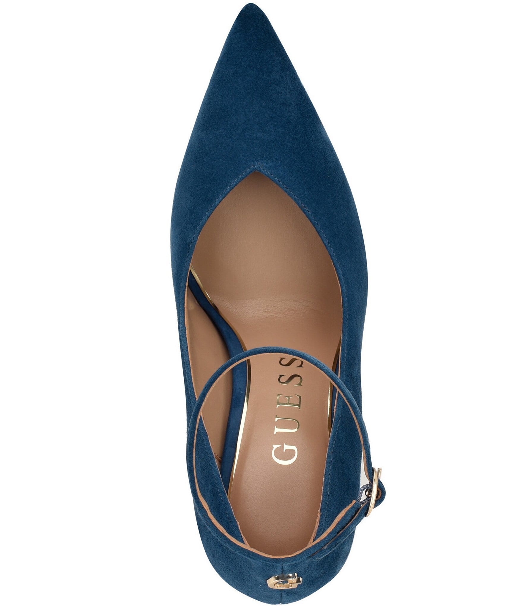 Guess Napril Suede Ankle Strap Pumps