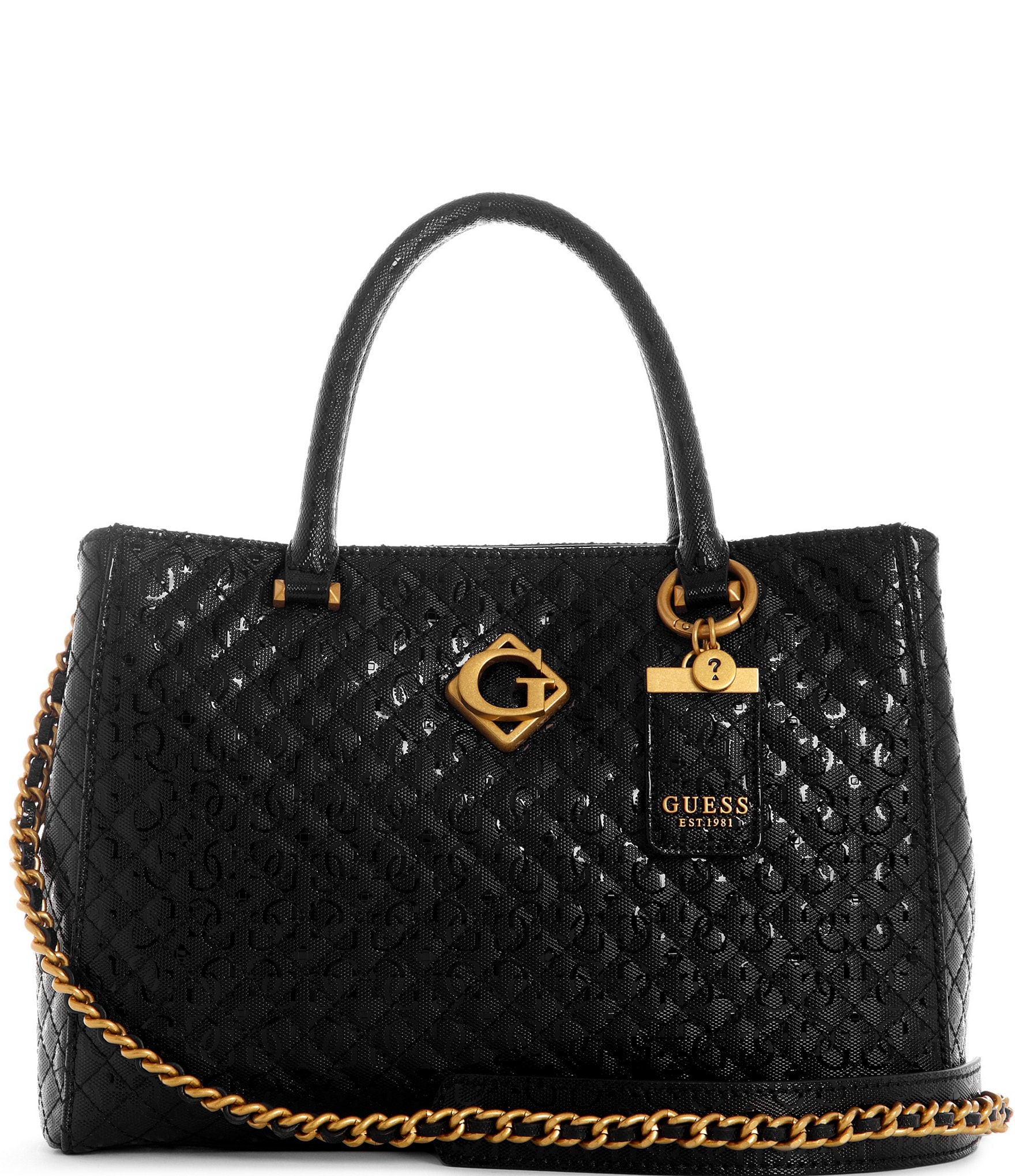 Guess Nerina Quilted Satchel Bag