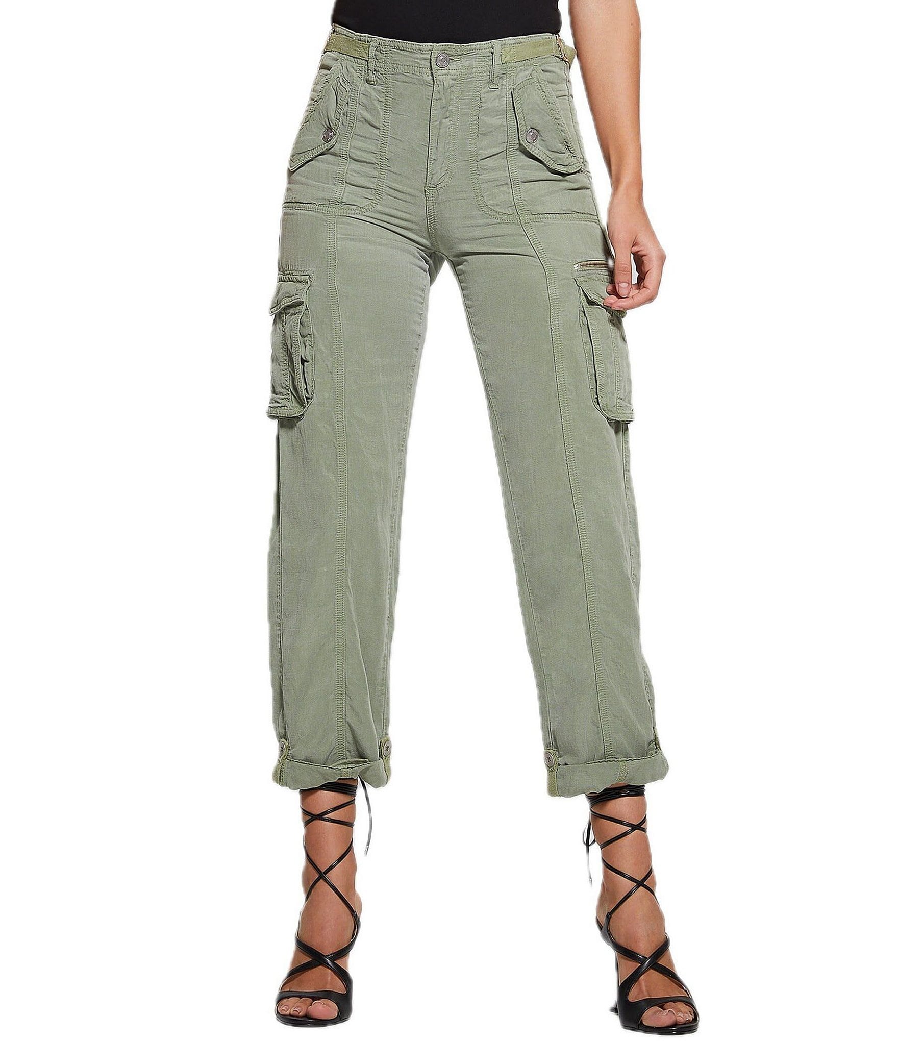 Guess Nessi High Rise Cargo Pants | Dillard's