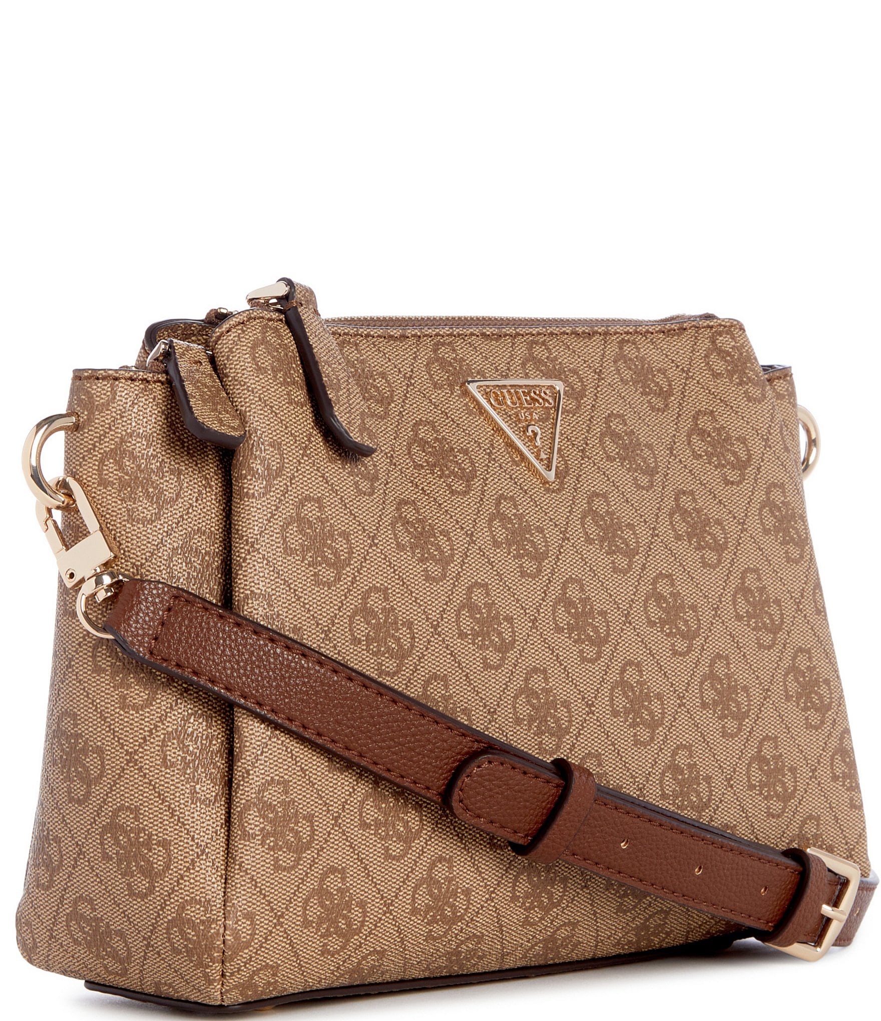 Guess Noelle Logo Triple Compartment Crossbody Bag