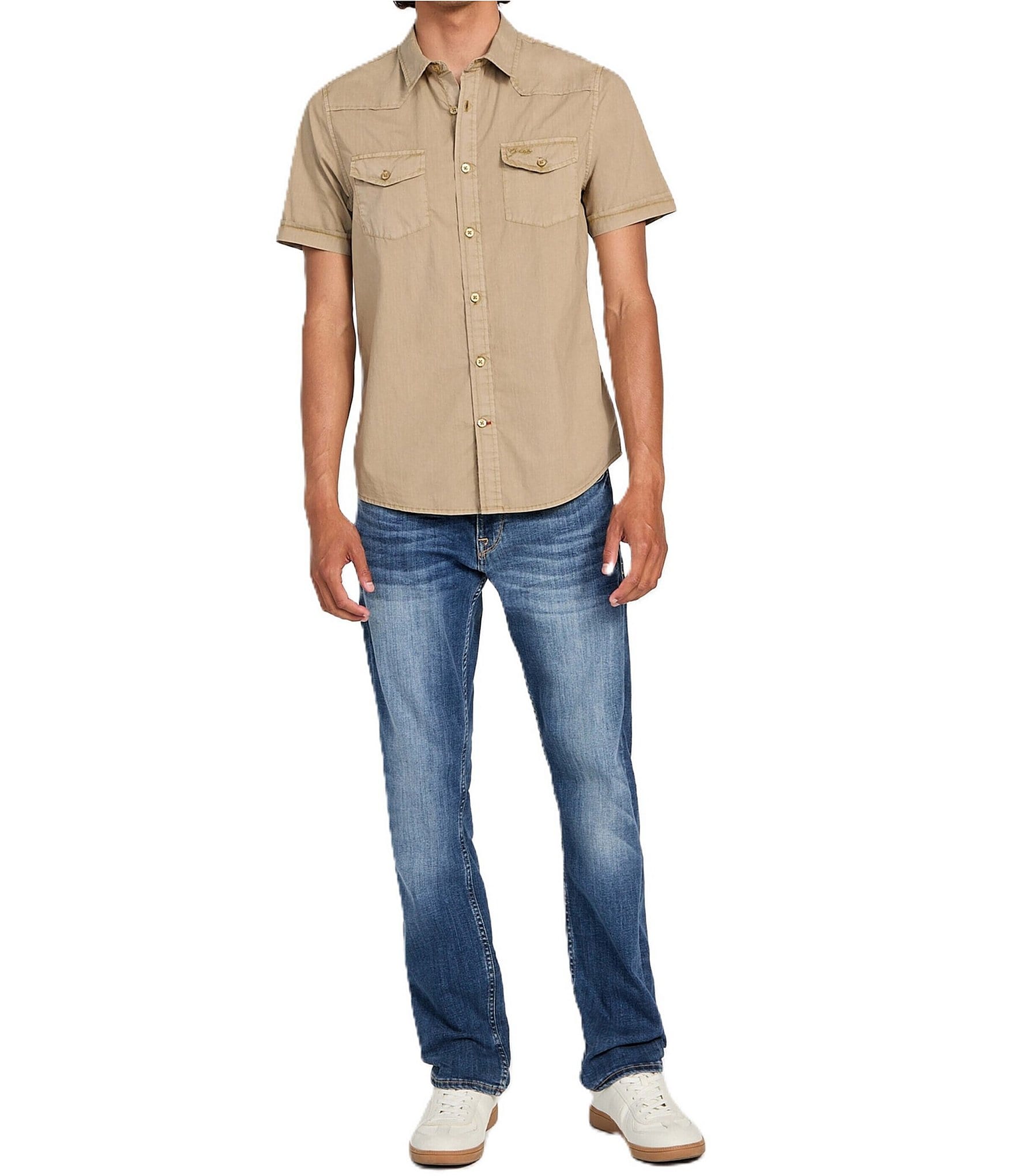 Guess Nottingham Short Sleeve Poplin Western Shirt