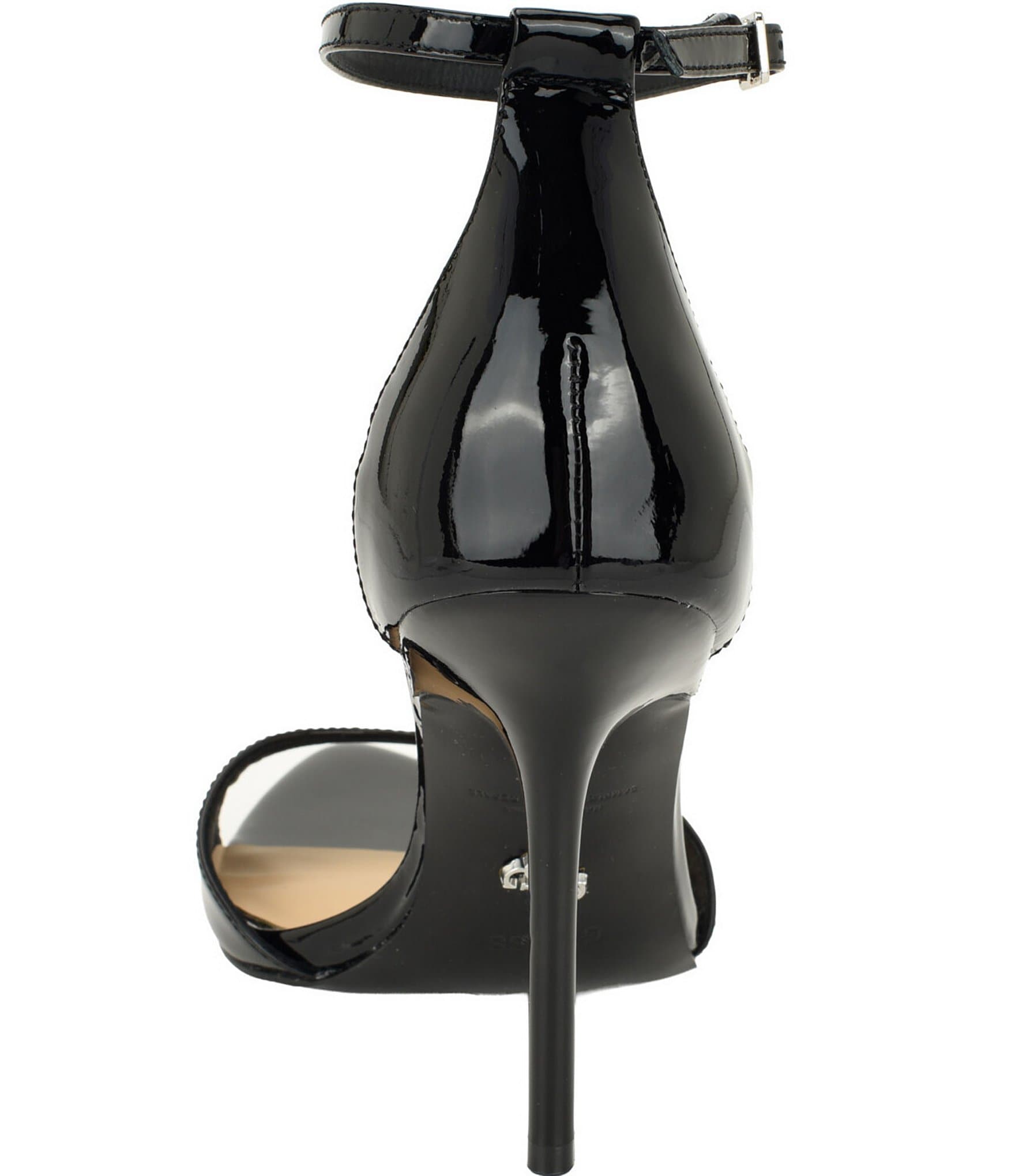 Guess Olivey Patent Leather Ankle Strap Dress Sandals