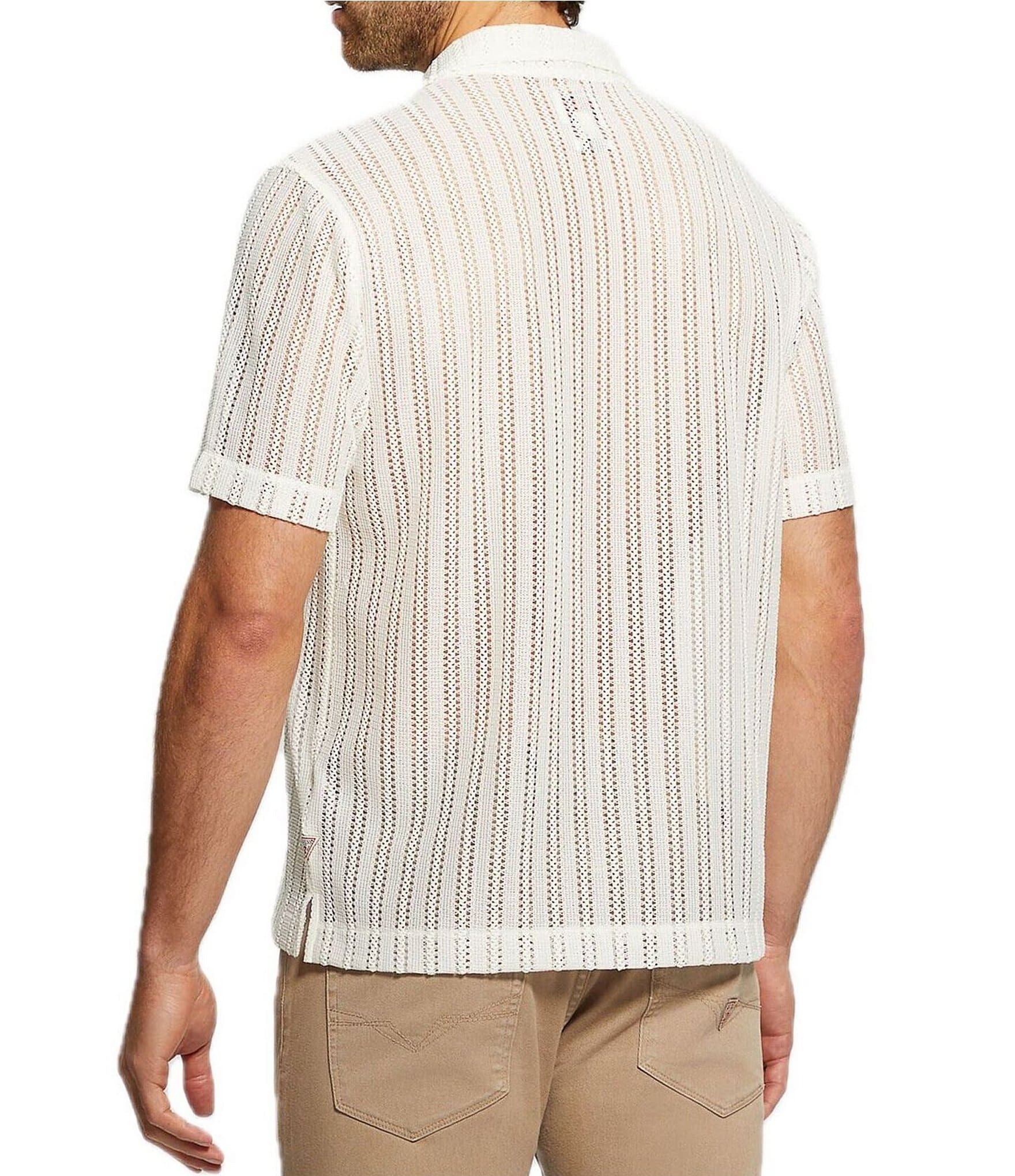 Guess Panama Solid Knit Short Sleeve Shirt