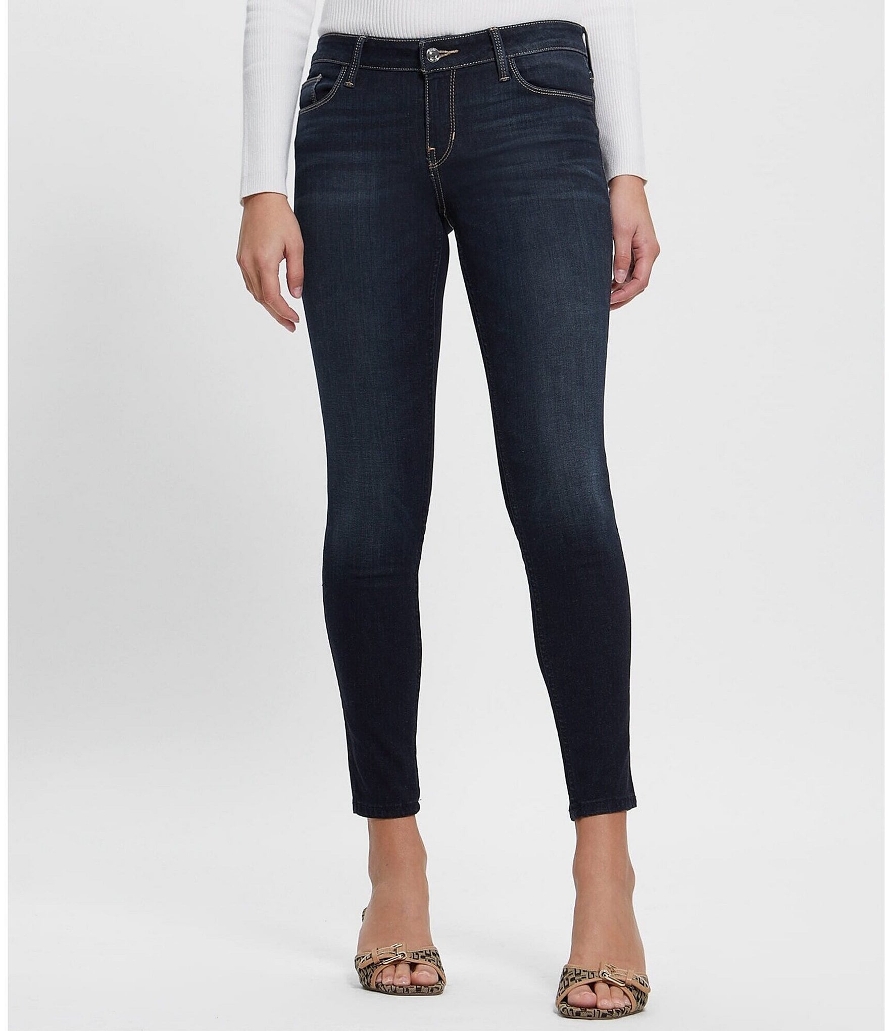 Guess Power Low Rise Skinny Jeans | Dillard's
