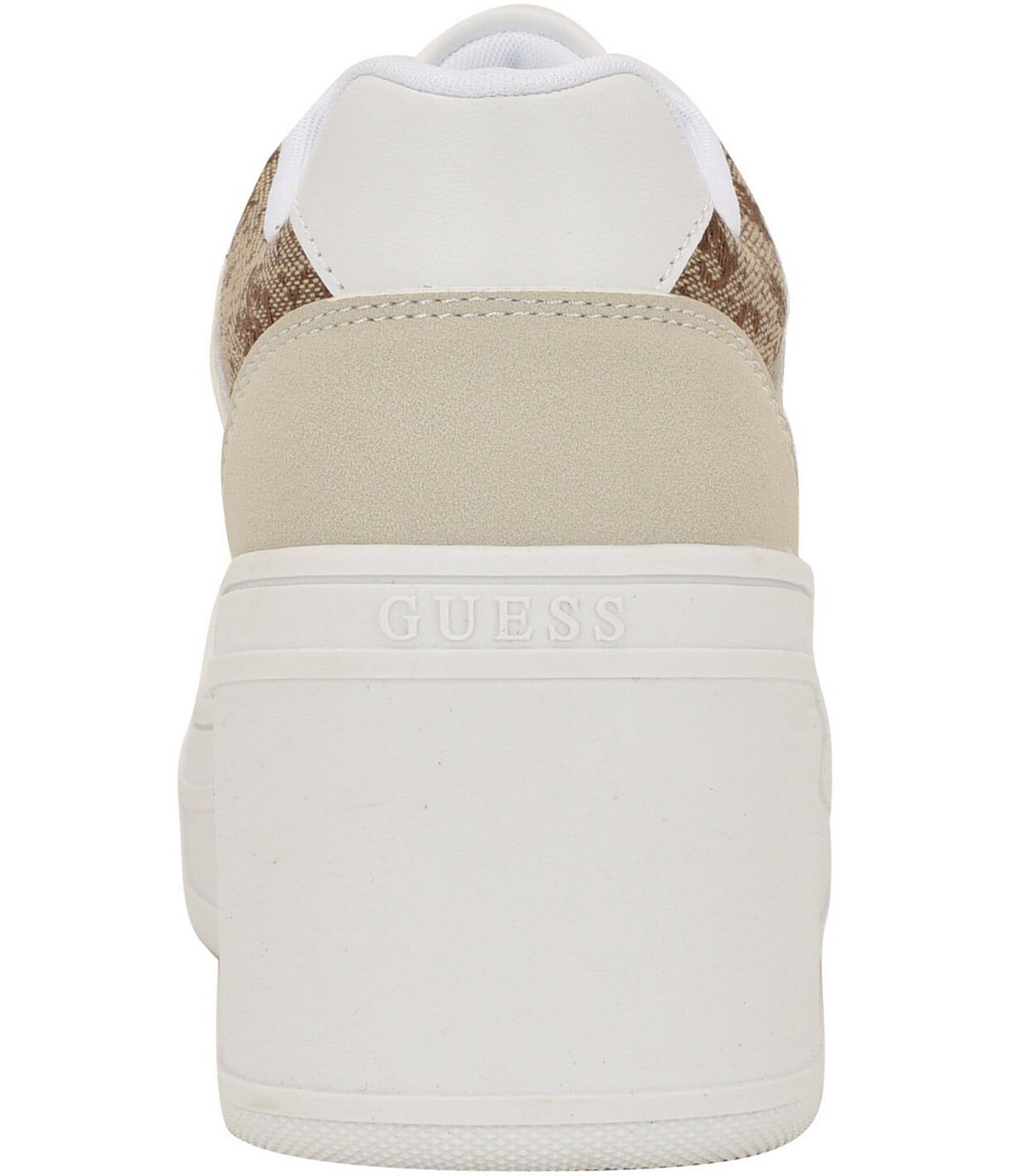 Guess Rozinn Wedge Logo Print Platform Wedge Sneakers